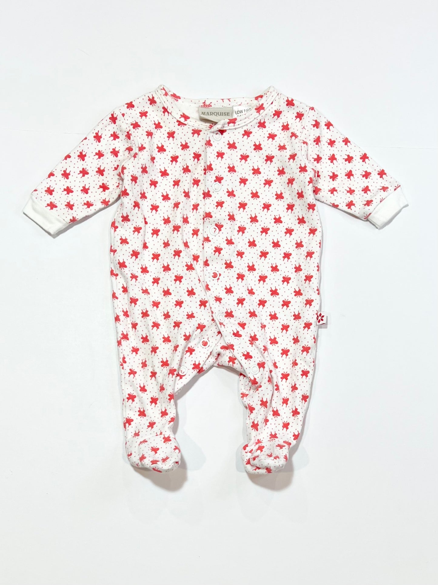Red butterfly onesie - Size 0000