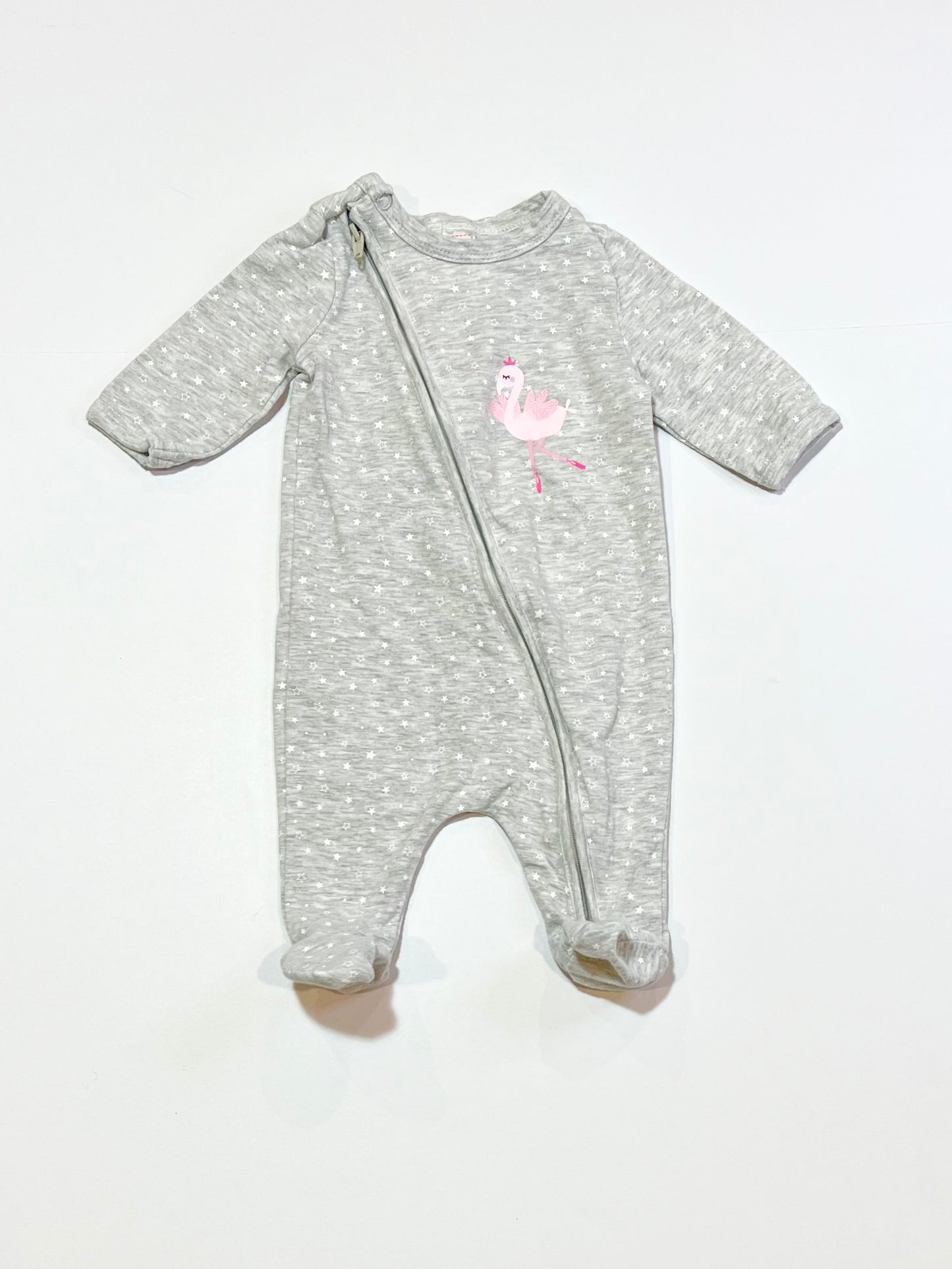 Swan zip onesie - Size 0000