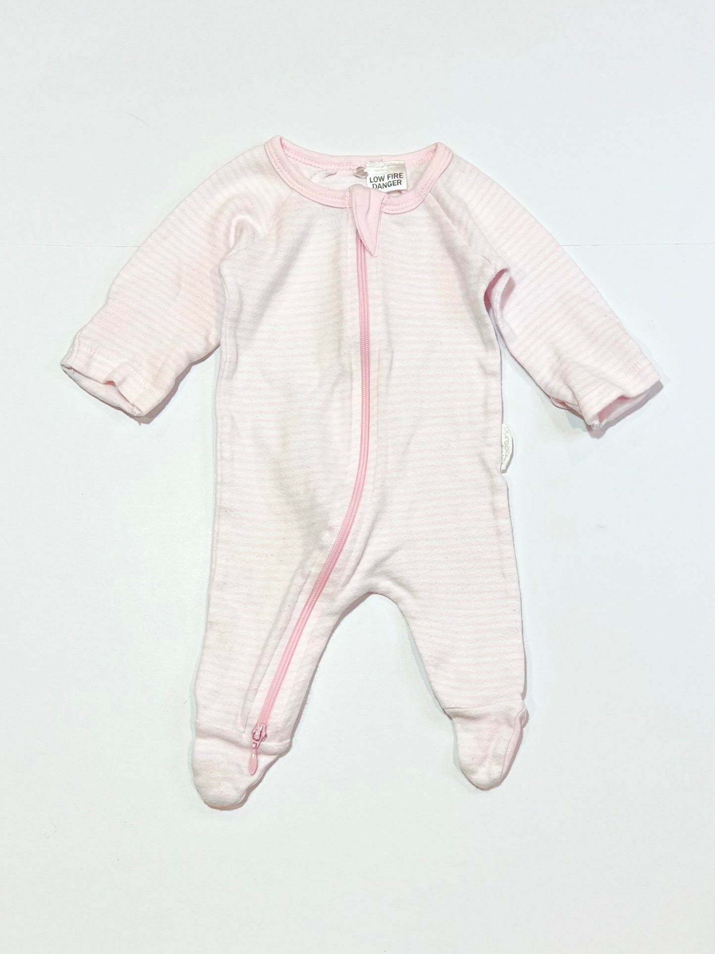 Striped zip onesie - Size 0000