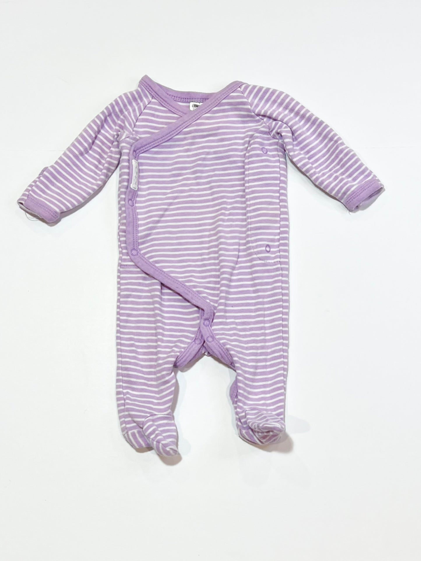 Striped cross-over onesie - Size 0000