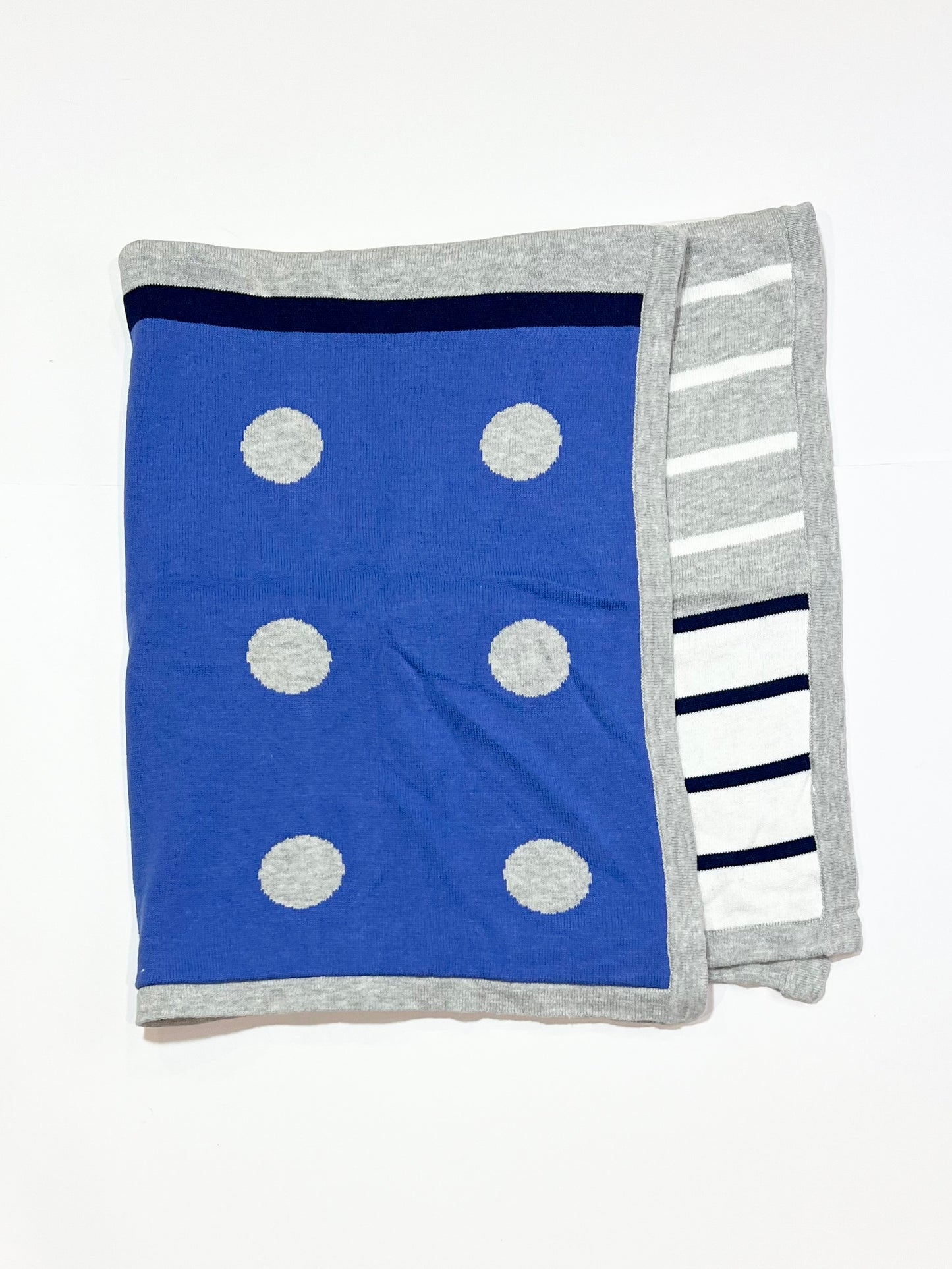 Spots and stripes pram blanket