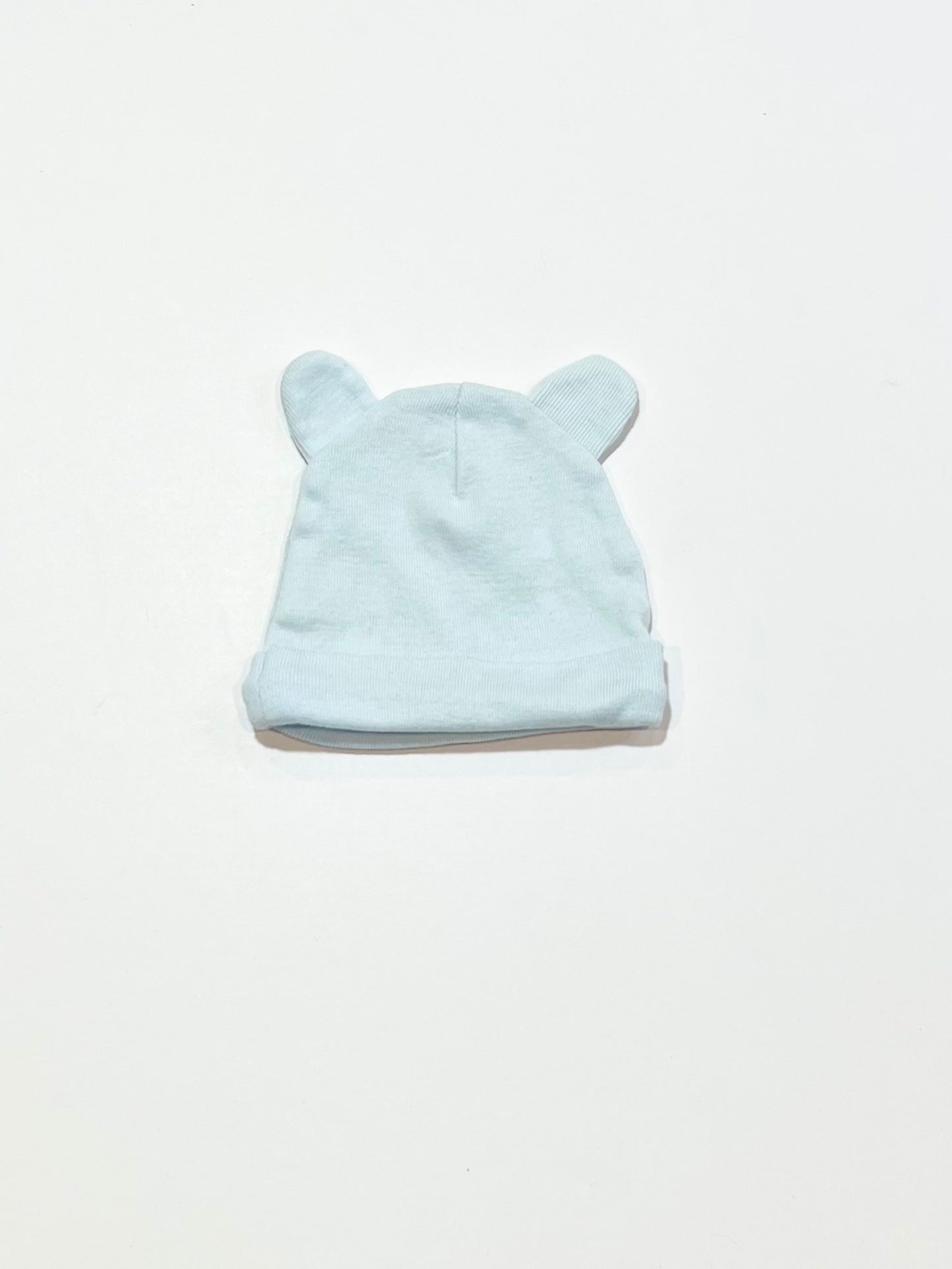 Blue bear ears beanie - Size early baby to newborn