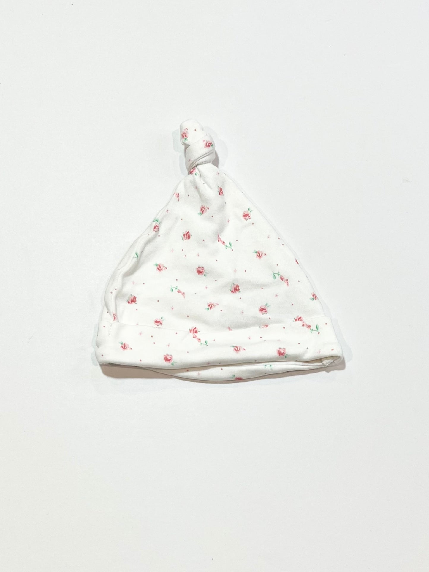 Floral knot beanie - Size newborn