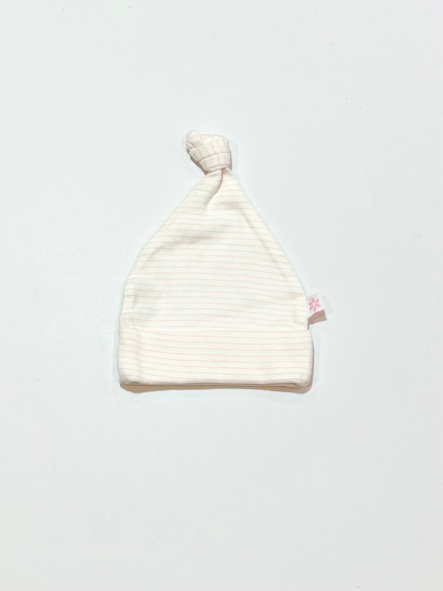 Pink striped beanie - Size small
