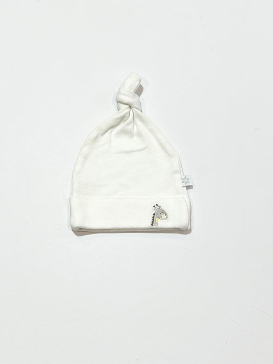White giraffe beanie - Size medium