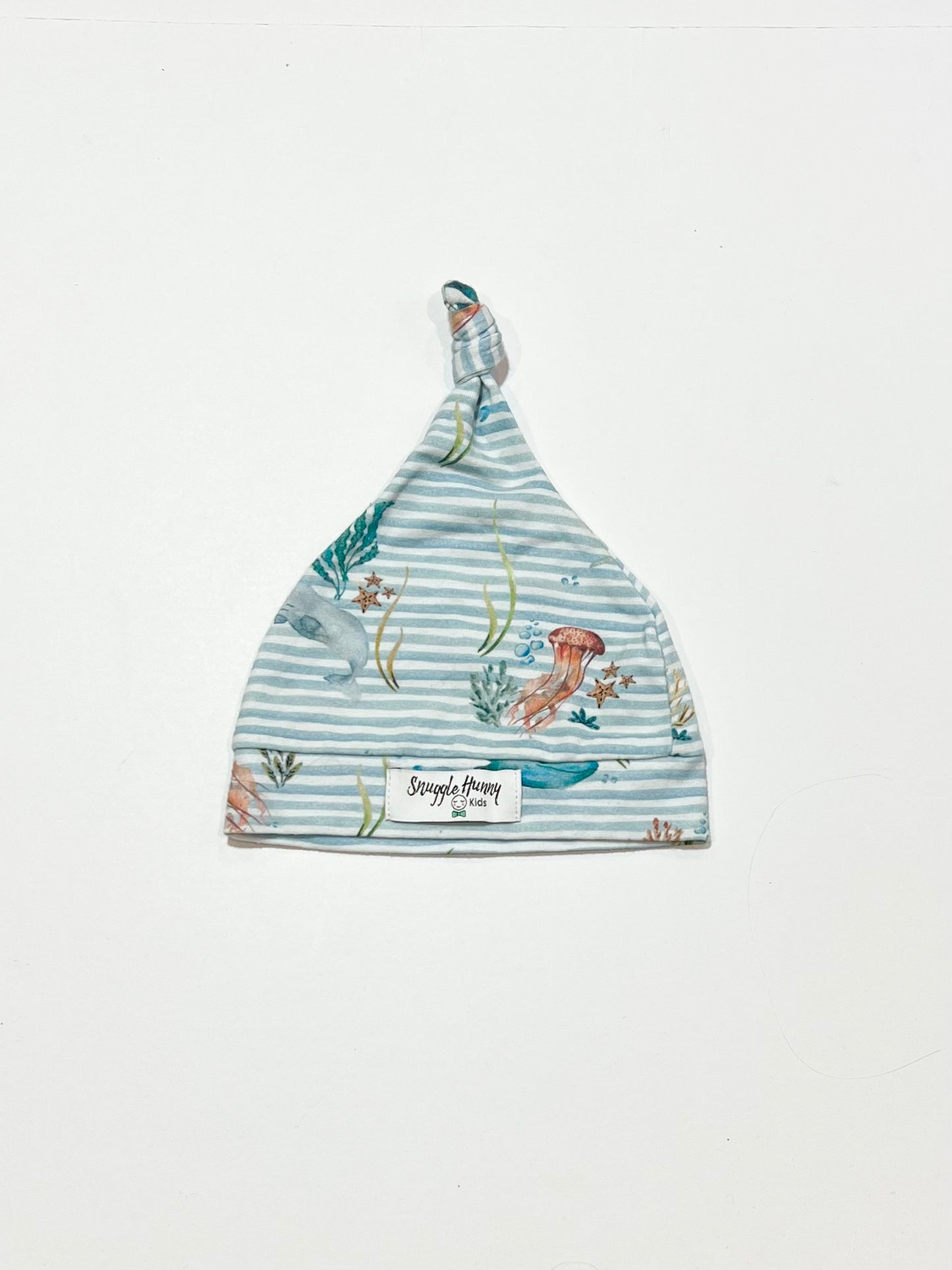 Sea creatures knot beanie - Size 0-6 months
