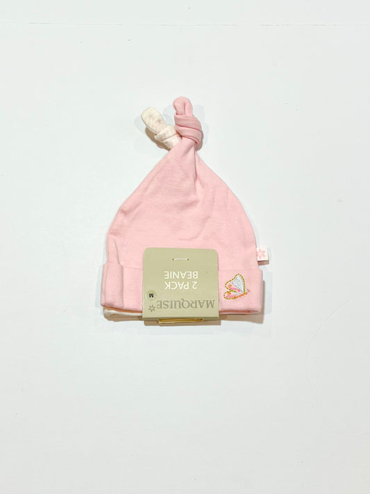 2 pack pink beanies brand new - Size medium
