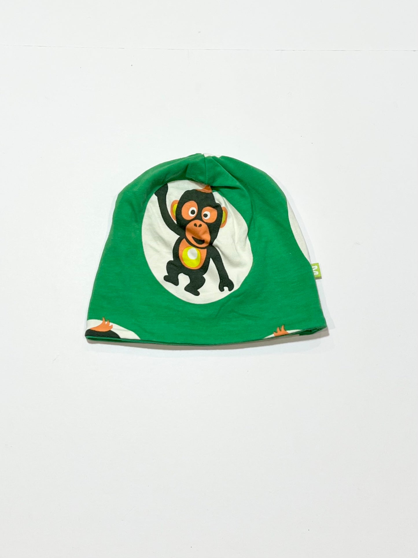 Green monkey beanie - Size small