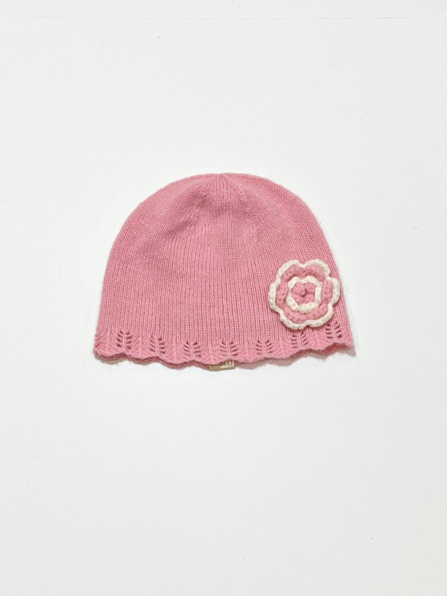 Pink flower beanie - Size 8-24 months