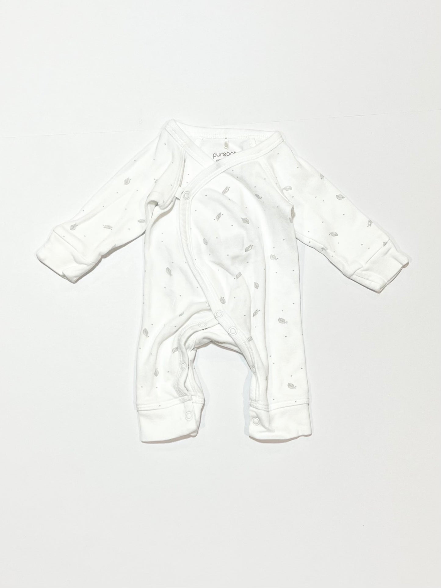 Grey leaf onesie - Size 000000