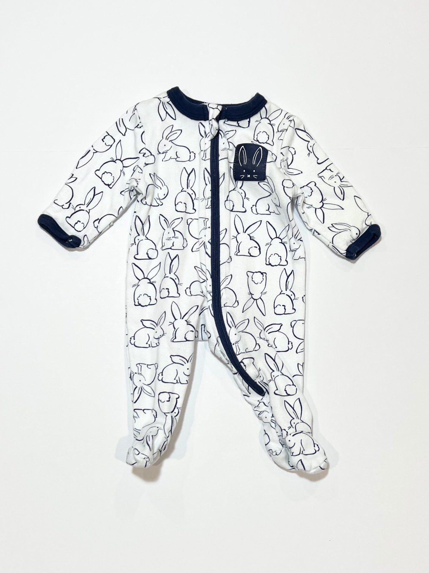 Bunny zip onesie - Size 00000