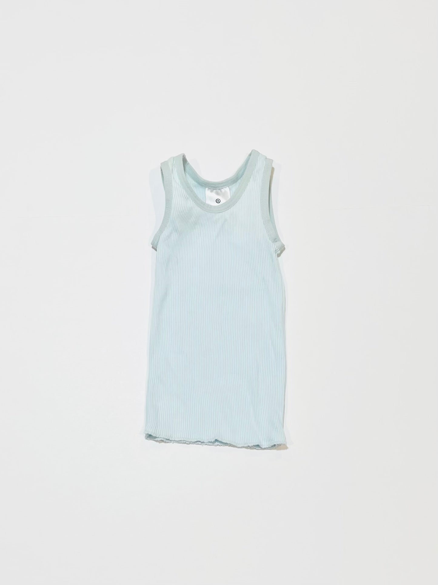 Ribbed blue singlet - Size 0000