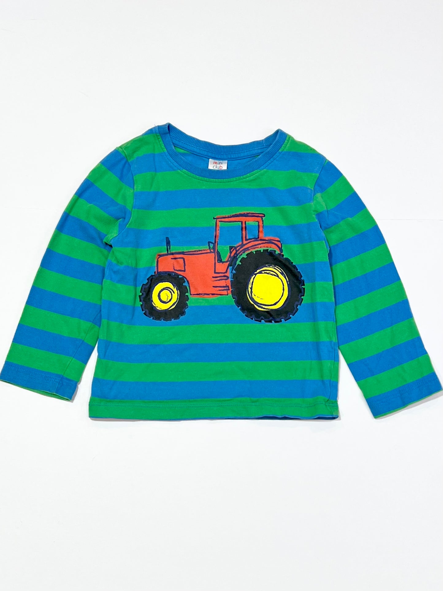 Striped tractor top - Size 2-3
