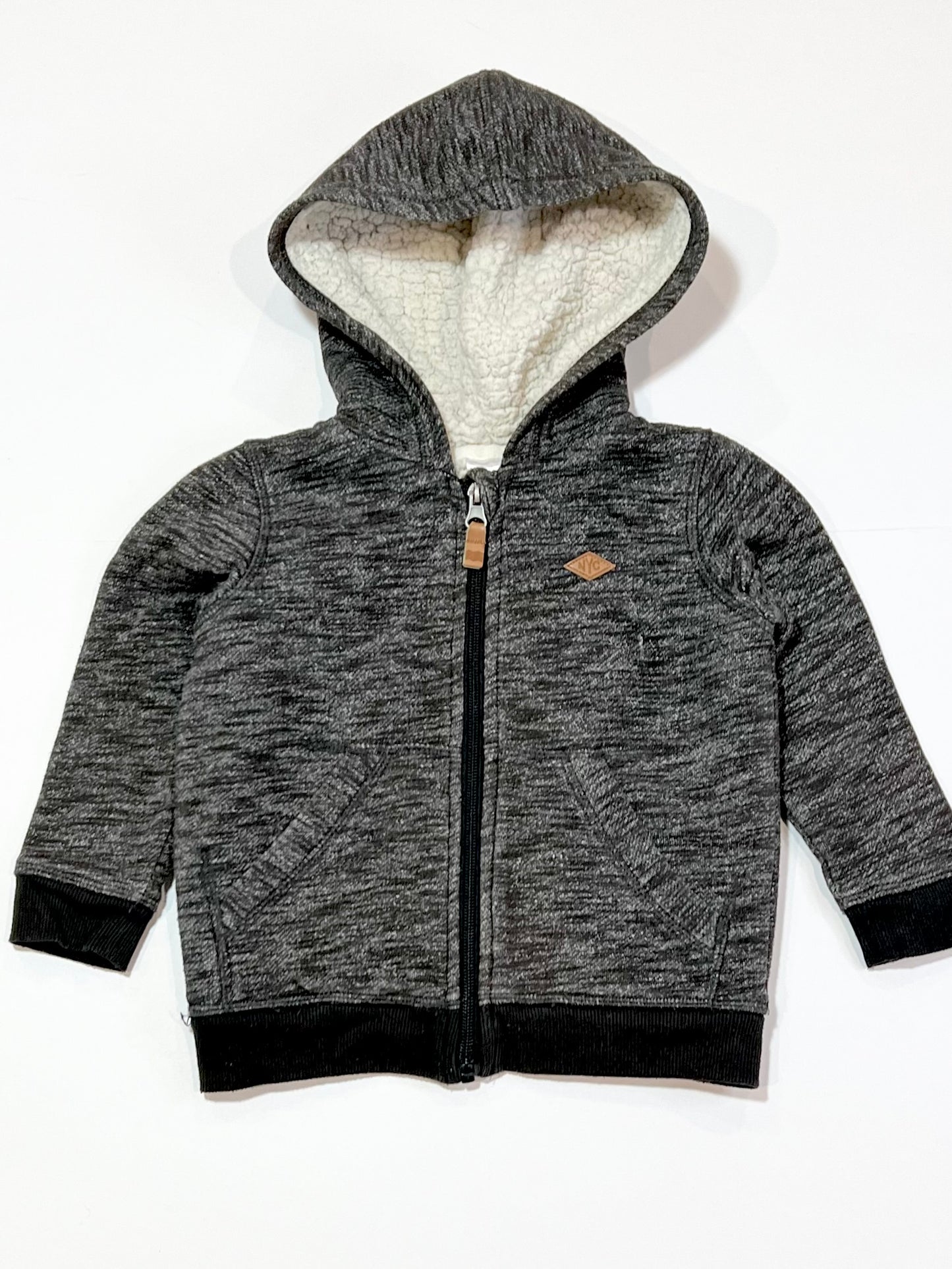 Grey sherpa hoodie - Size 2