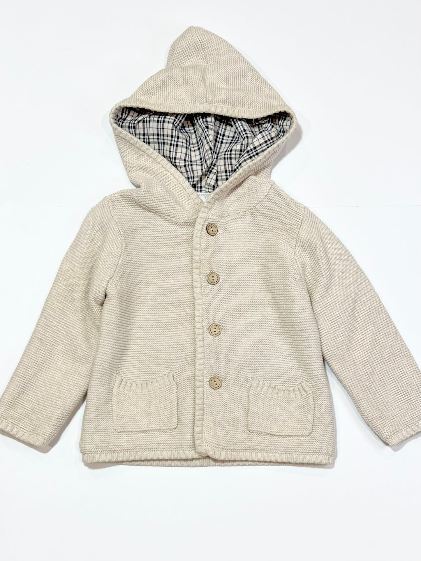 Tan knit jacket - Size 2