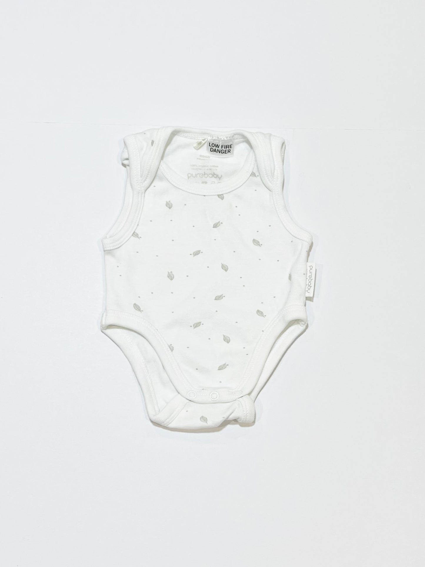 Grey leaf bodysuit - Size 0000