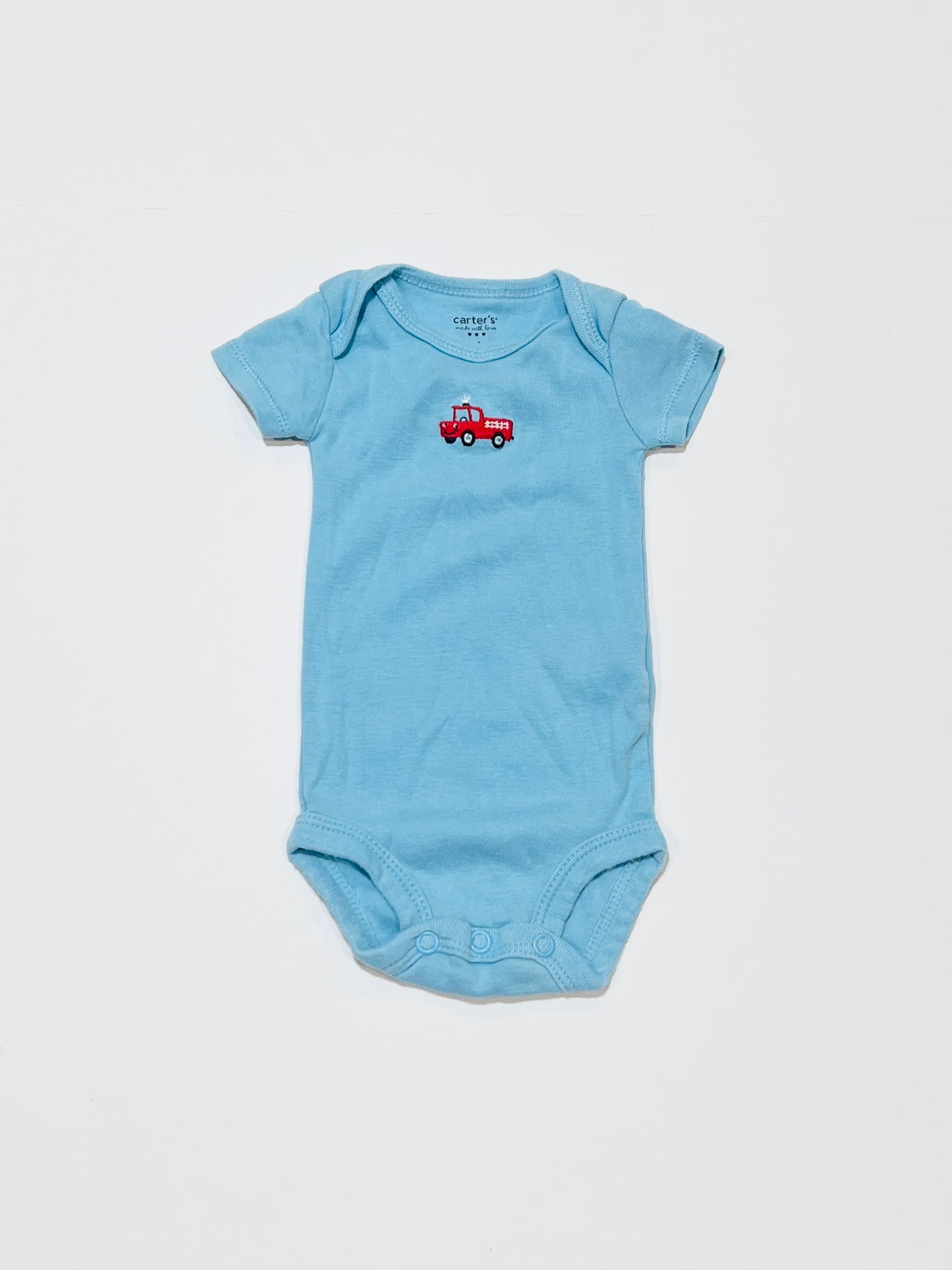 Blue firetruck bodysuit - Size 0000