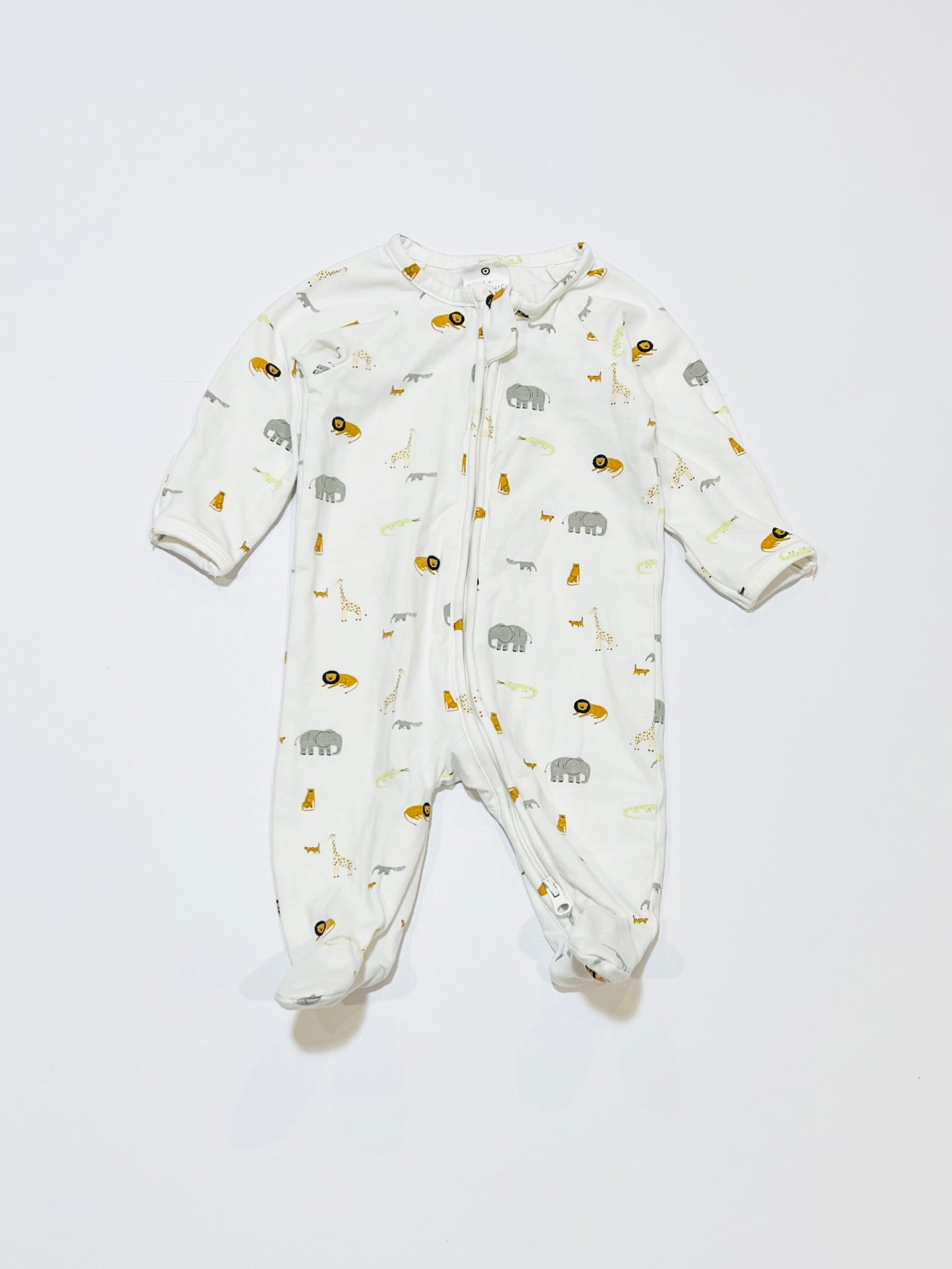 Animal zip onesie - Size 0000