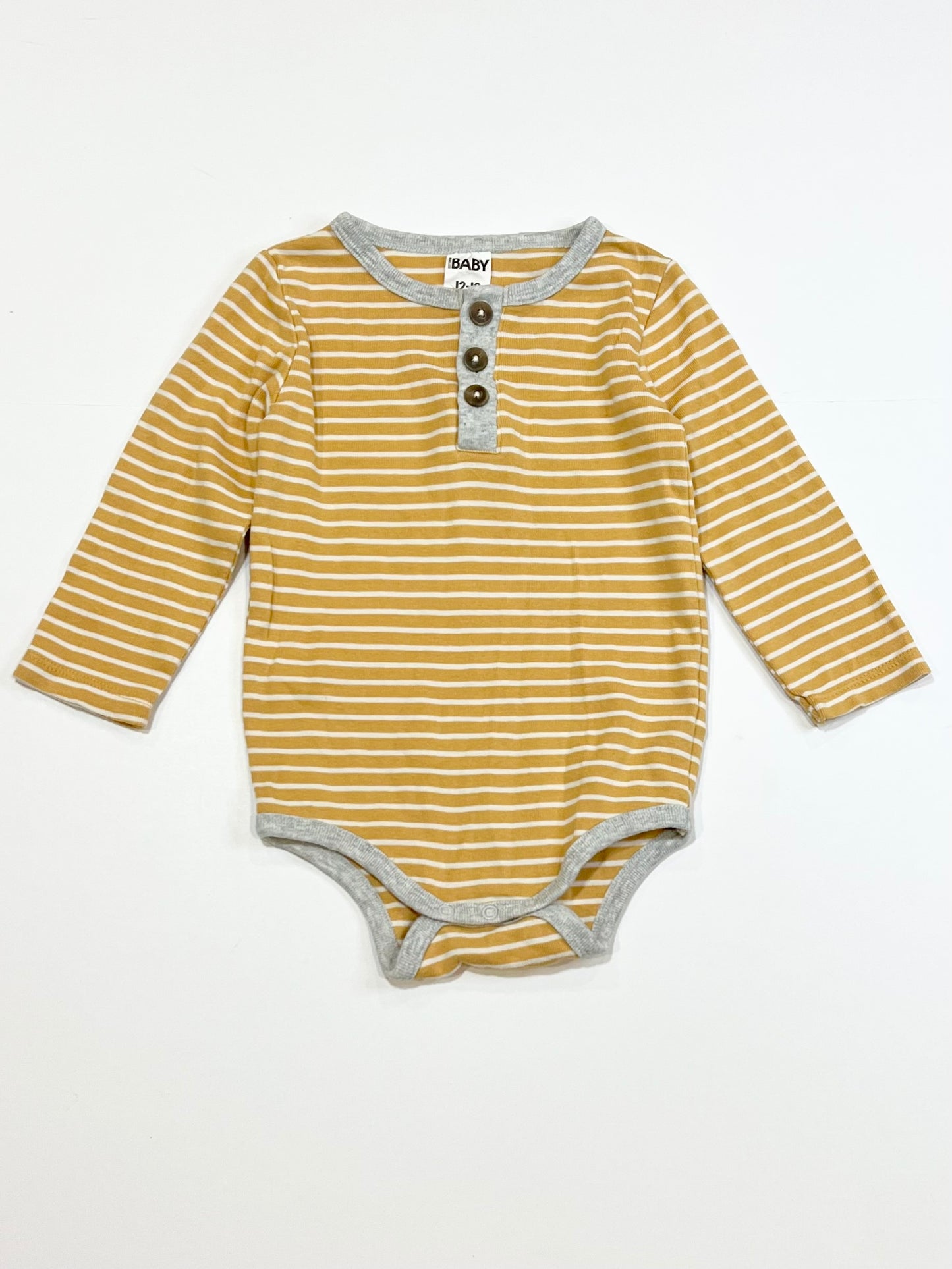 Striped henley bodysuit - Size 1