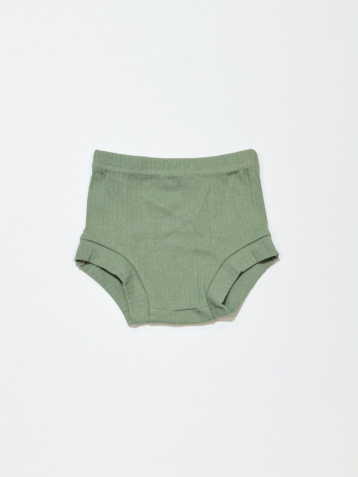 Green ribbed nappy cover - Size 000