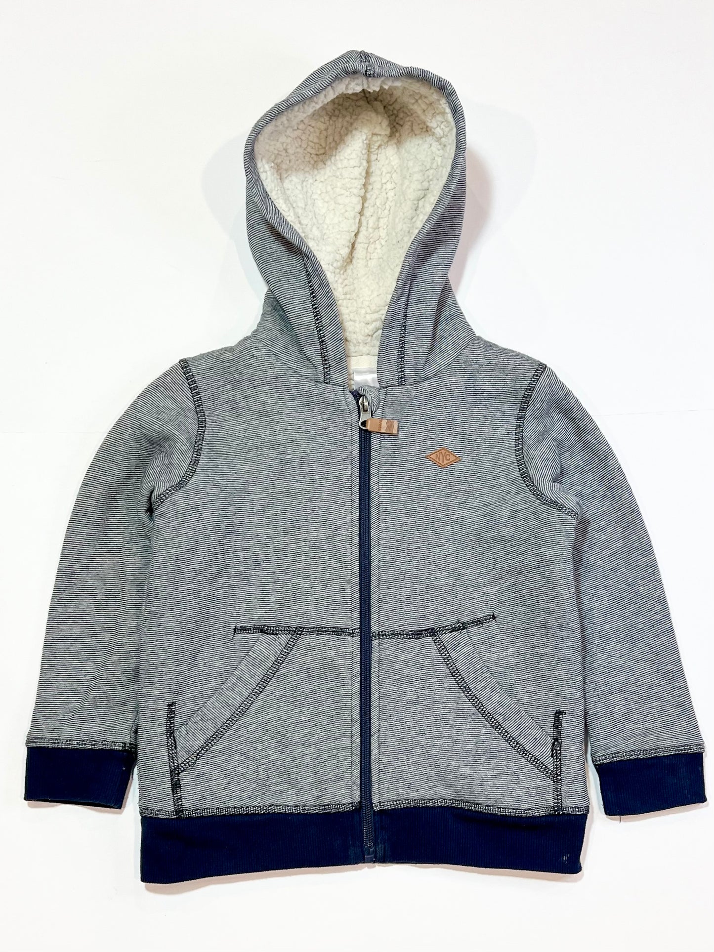 Striped sherpa hoodie - Size 4
