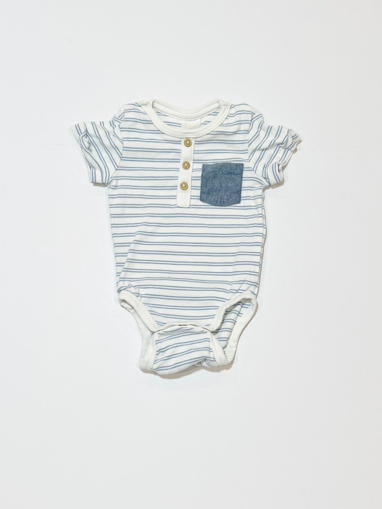 Striped henley bodysuit - Size 000