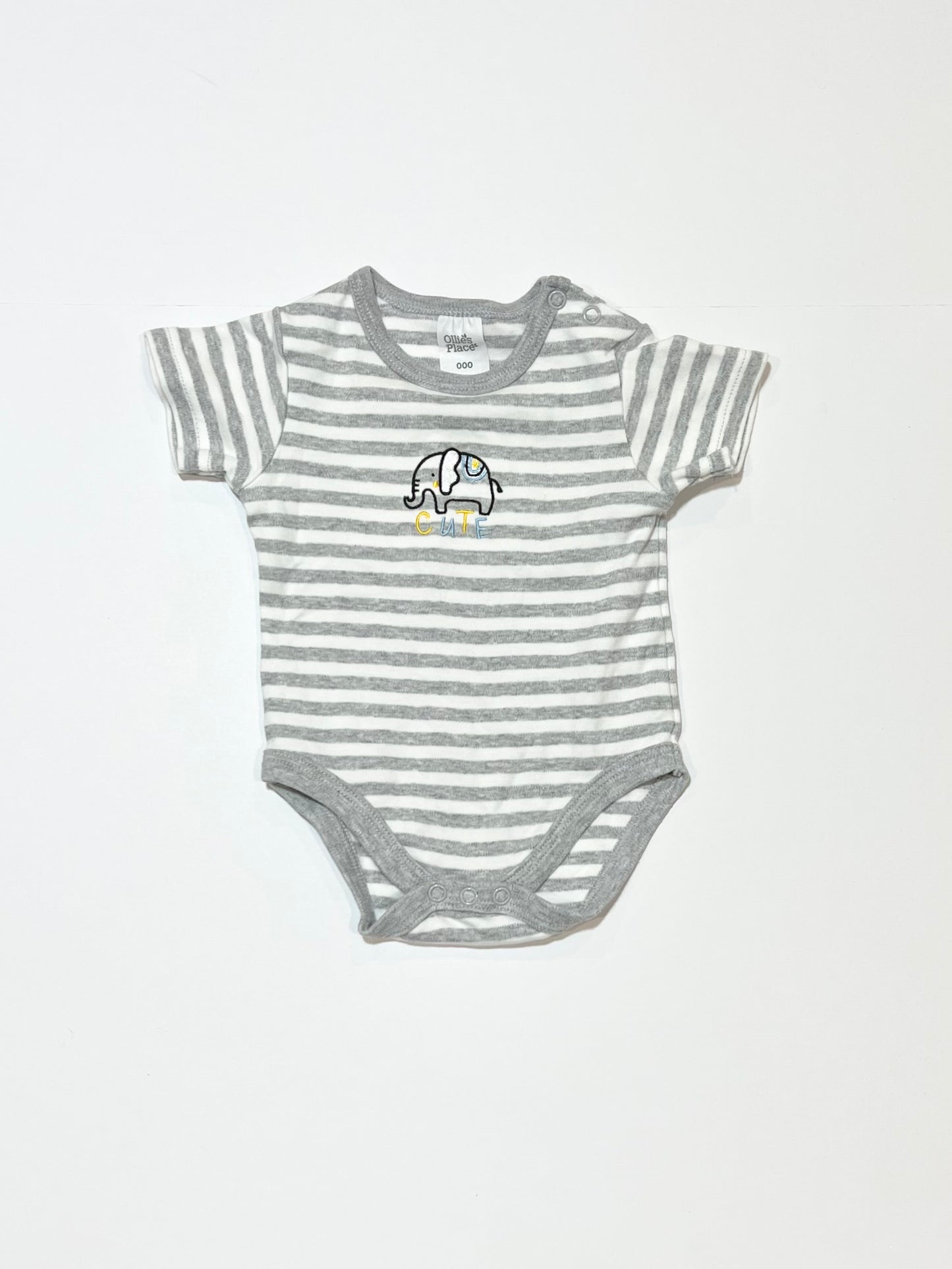Striped elephant bodysuit - Size 000