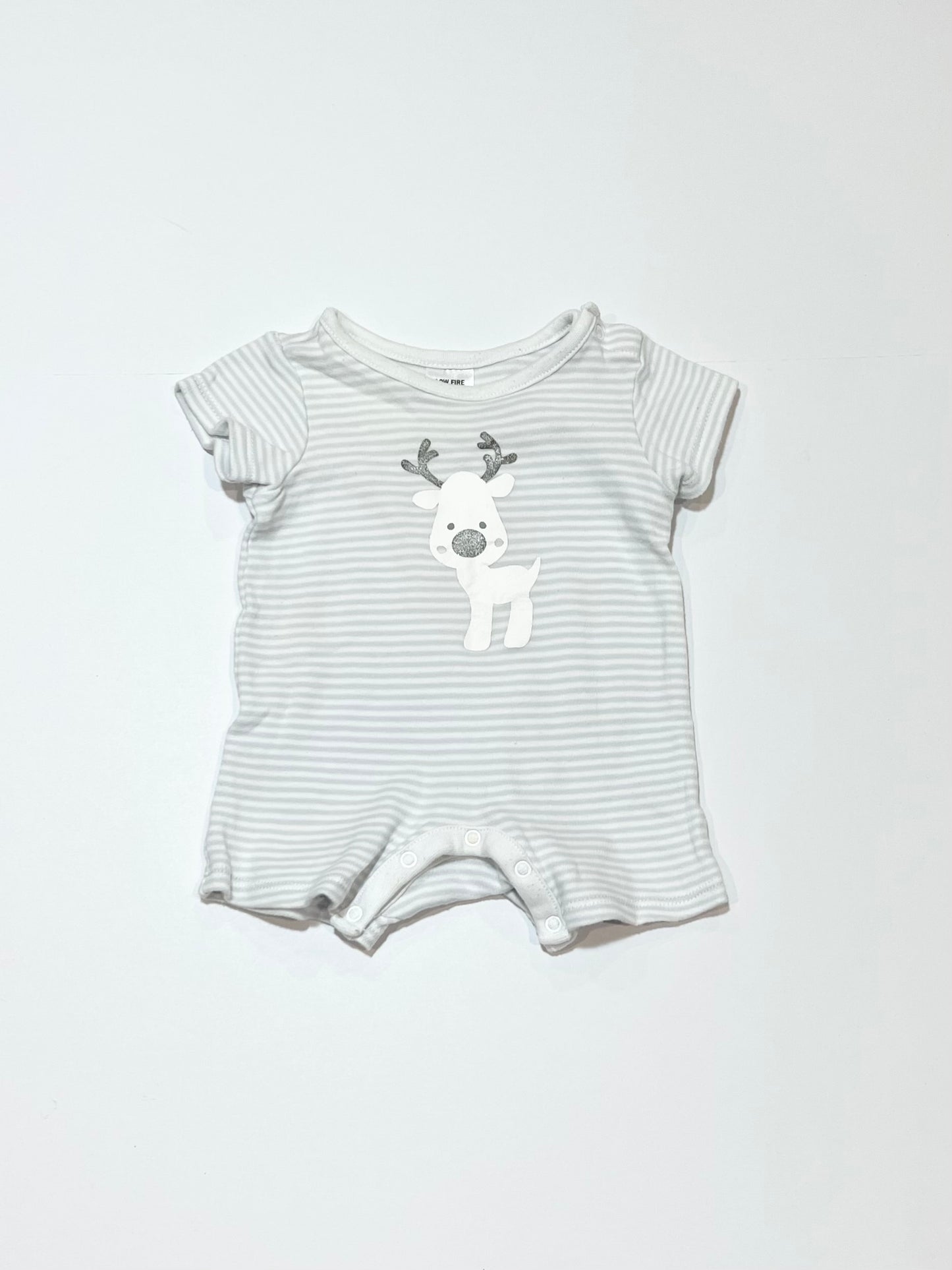 Striped reindeer romper - Size 000