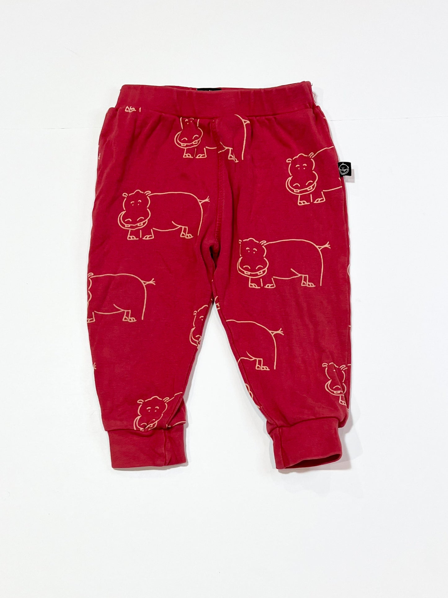 Red hippo pants - Size 6-9 months