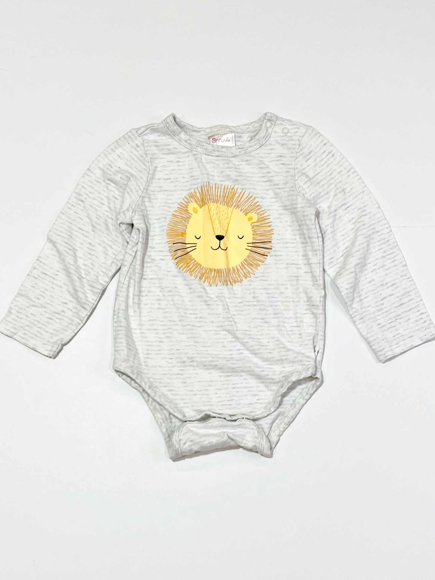 Grey lion bodysuit - Size 0