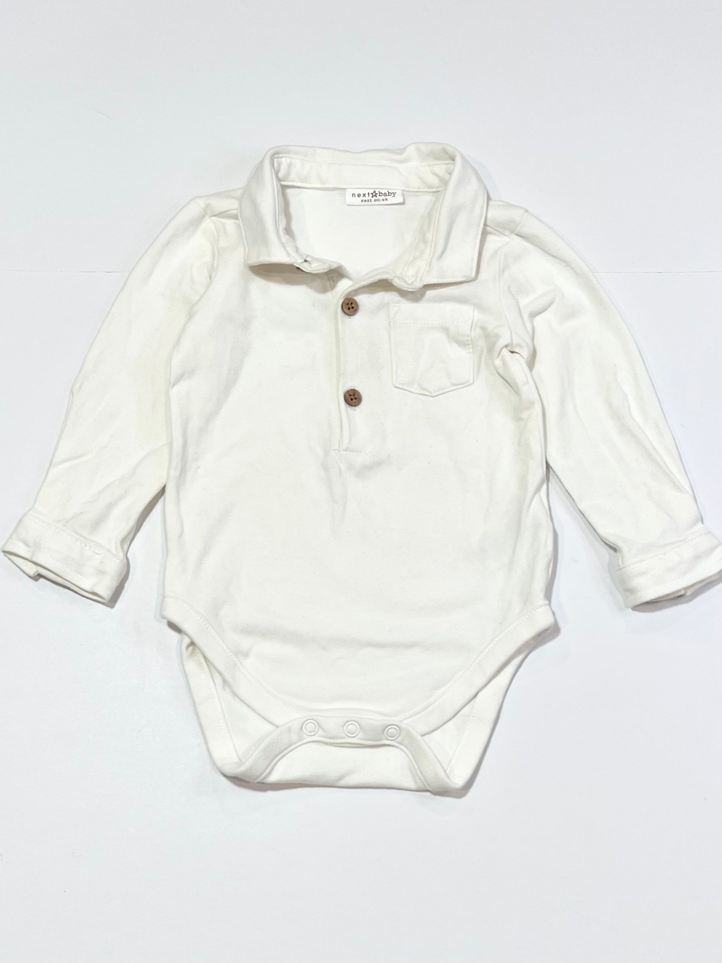 White collared bodysuit - Size 9-12 months