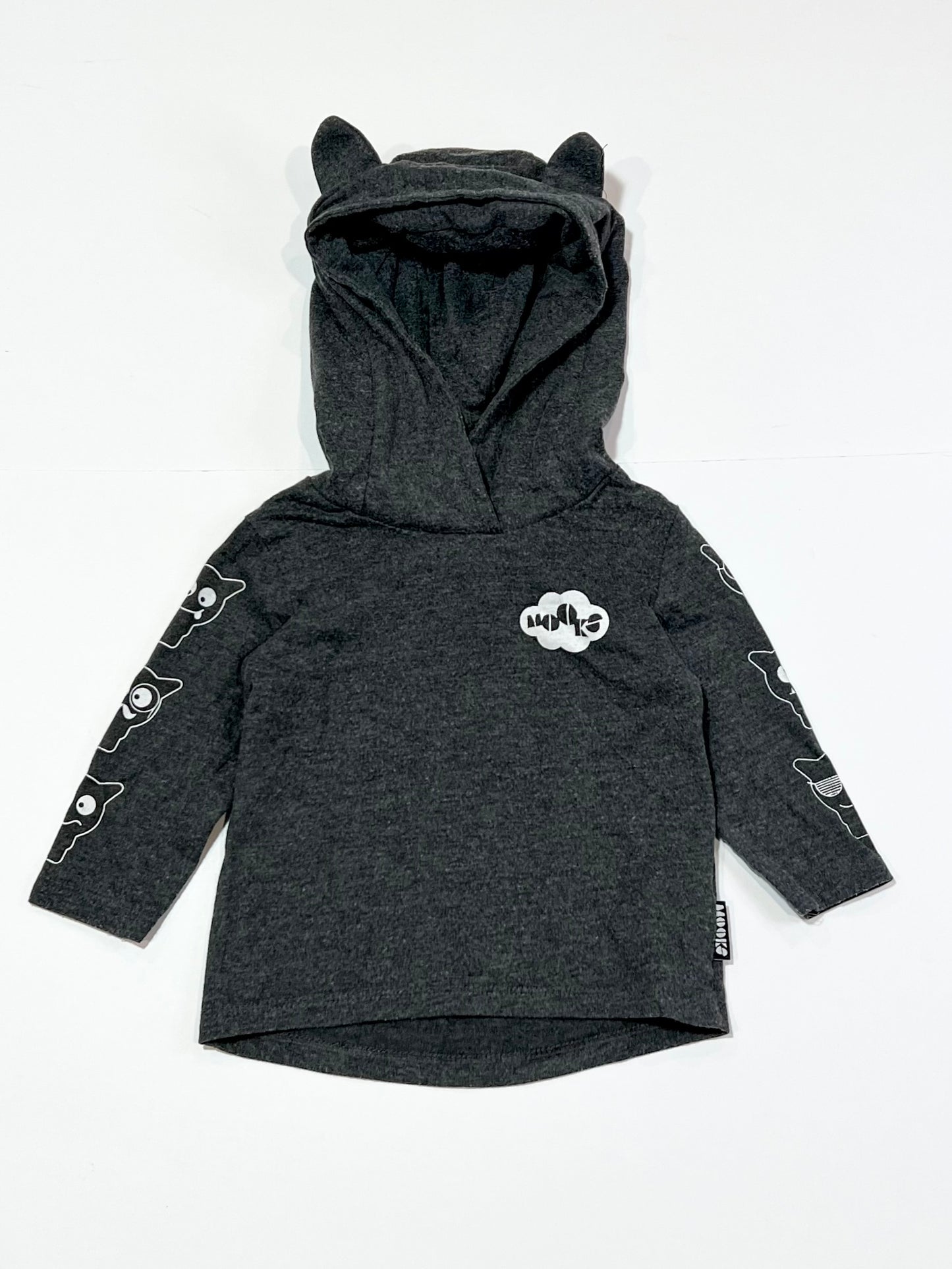 Grey hooded top - Size 0