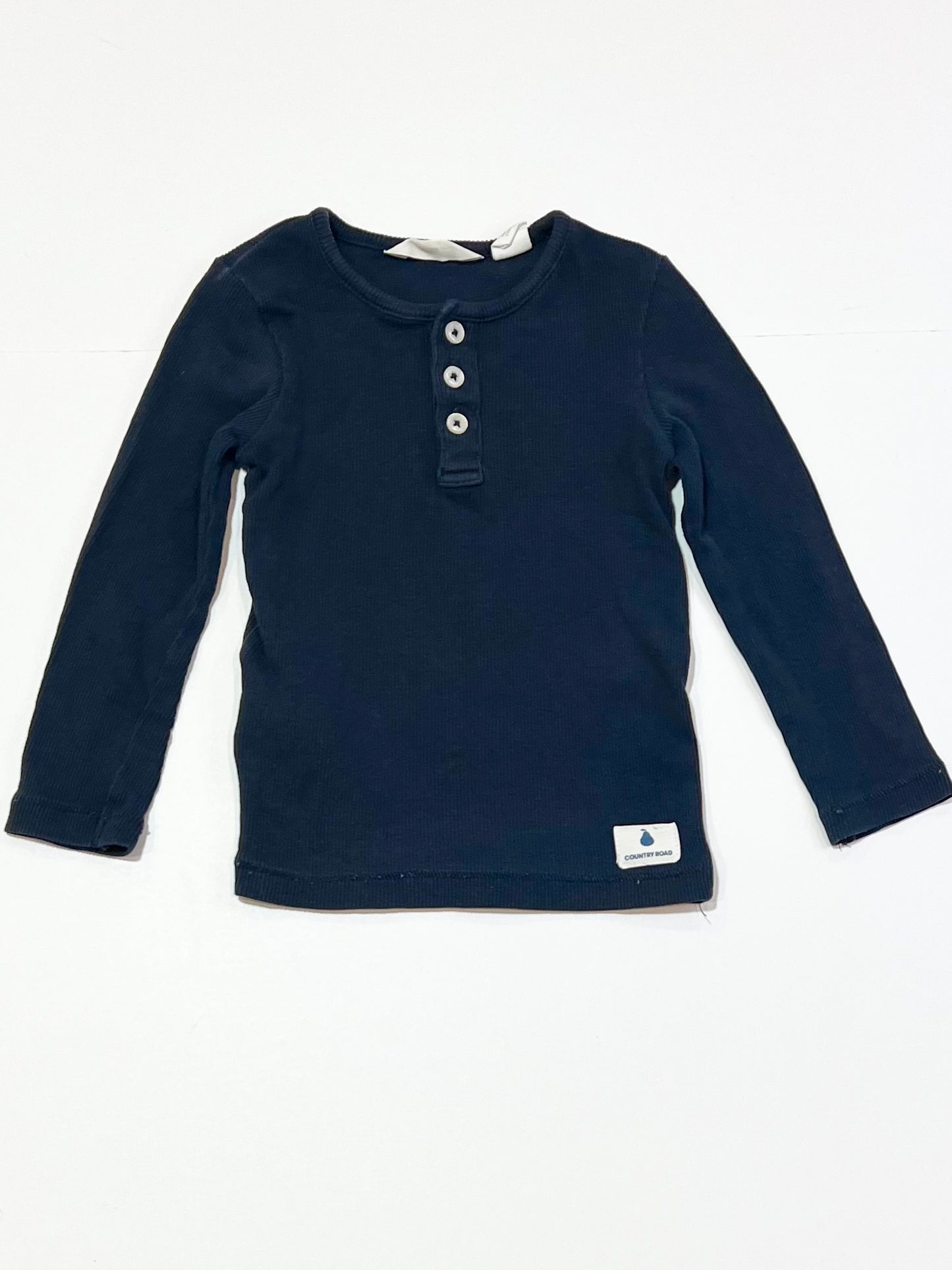 Ribbed henley top - Size 0