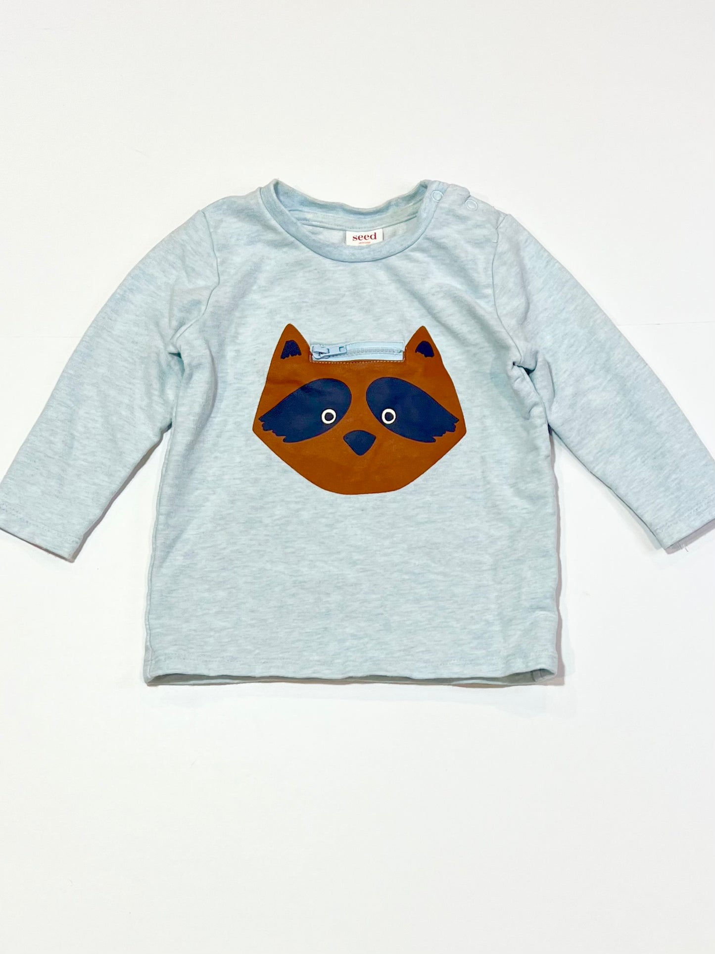 Blue racoon top - Size 0