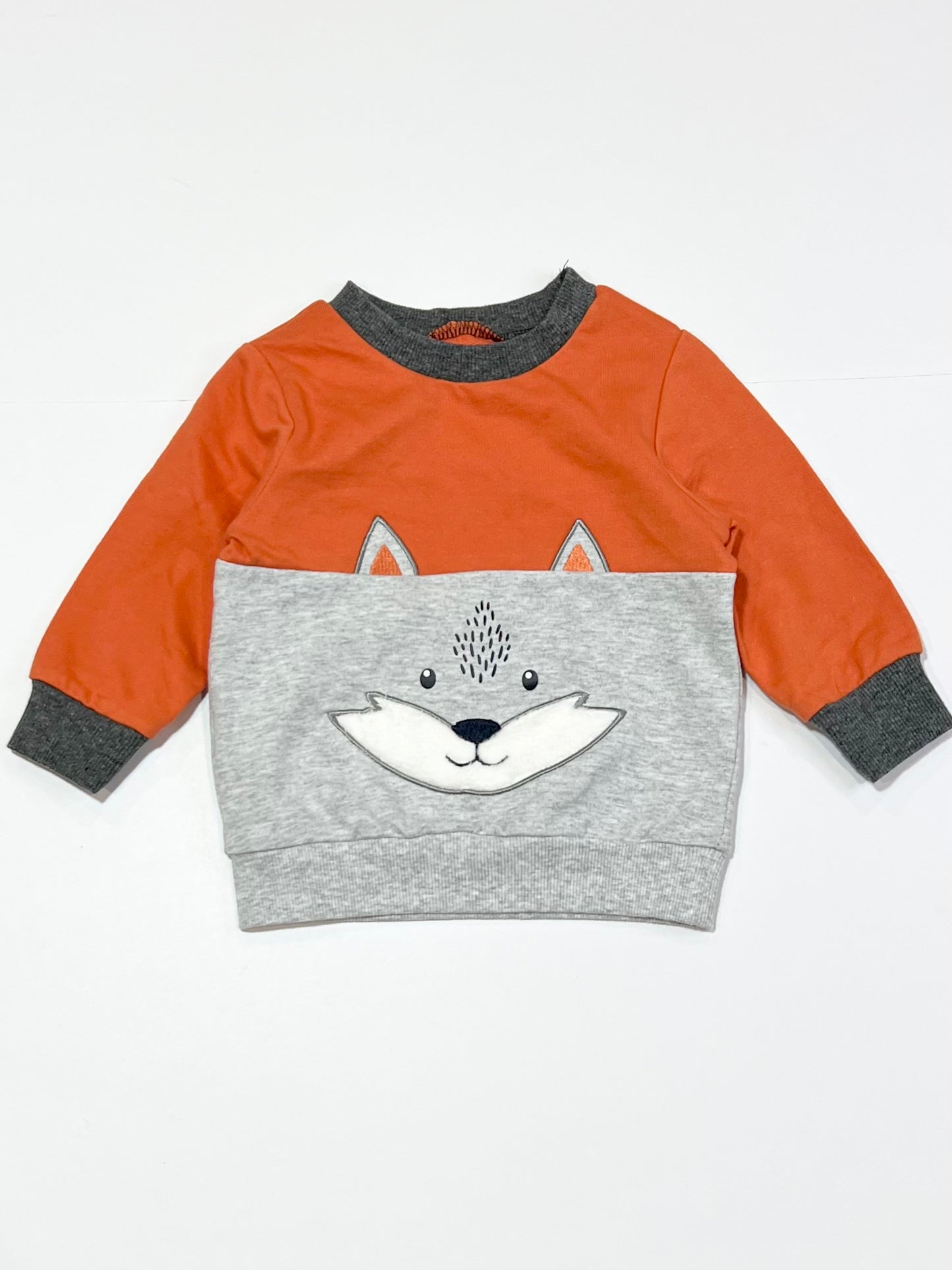 Orange fox sweater - Size 0