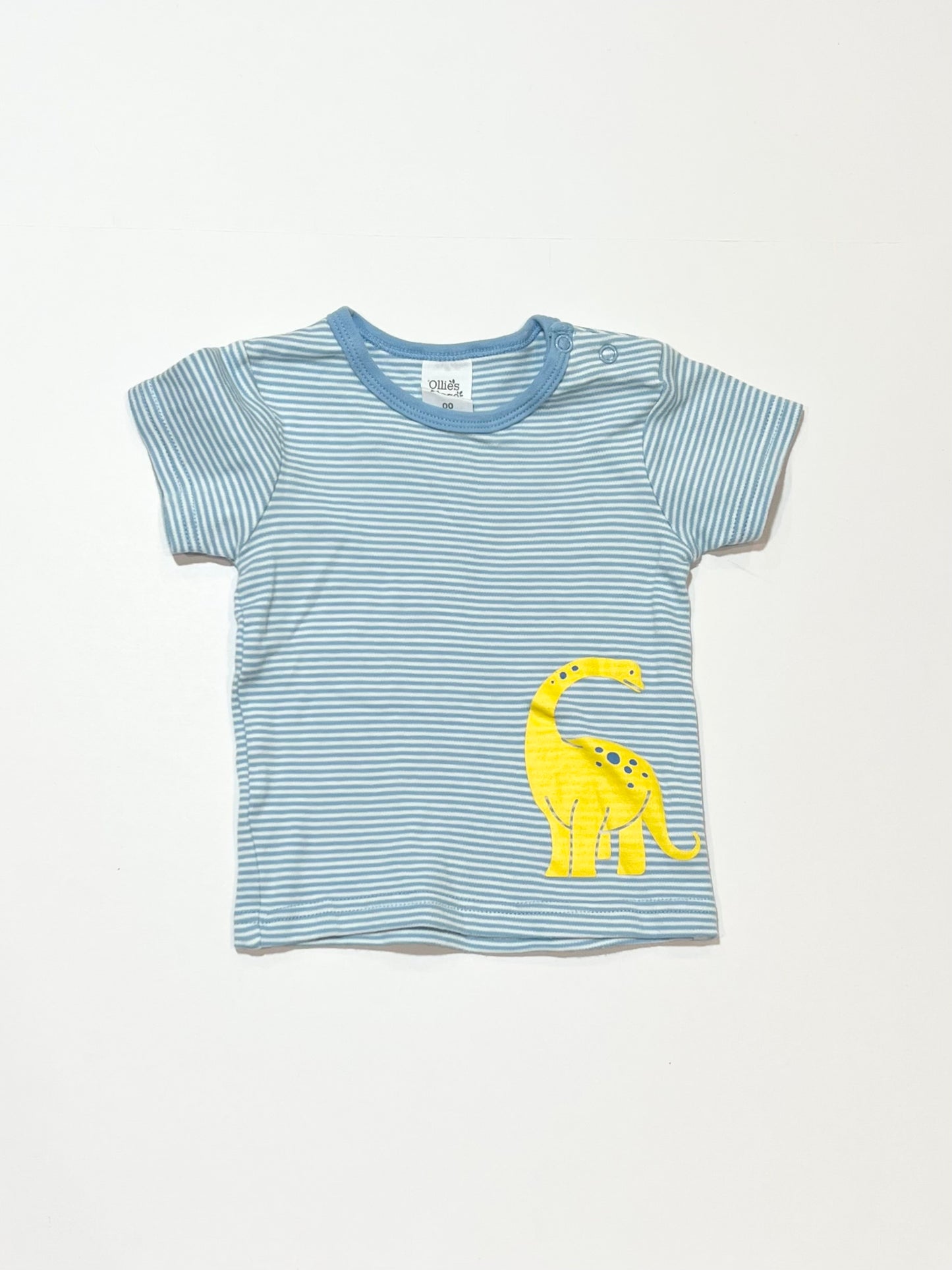 Striped dinosaur tee - Size 00