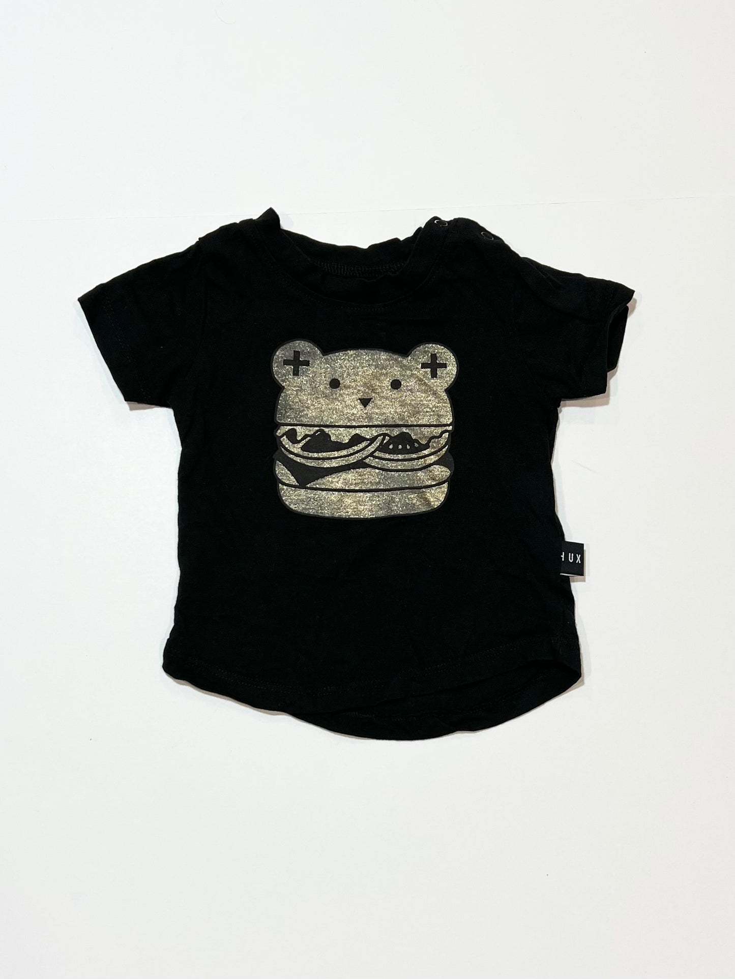 Black burger tee - Size 00