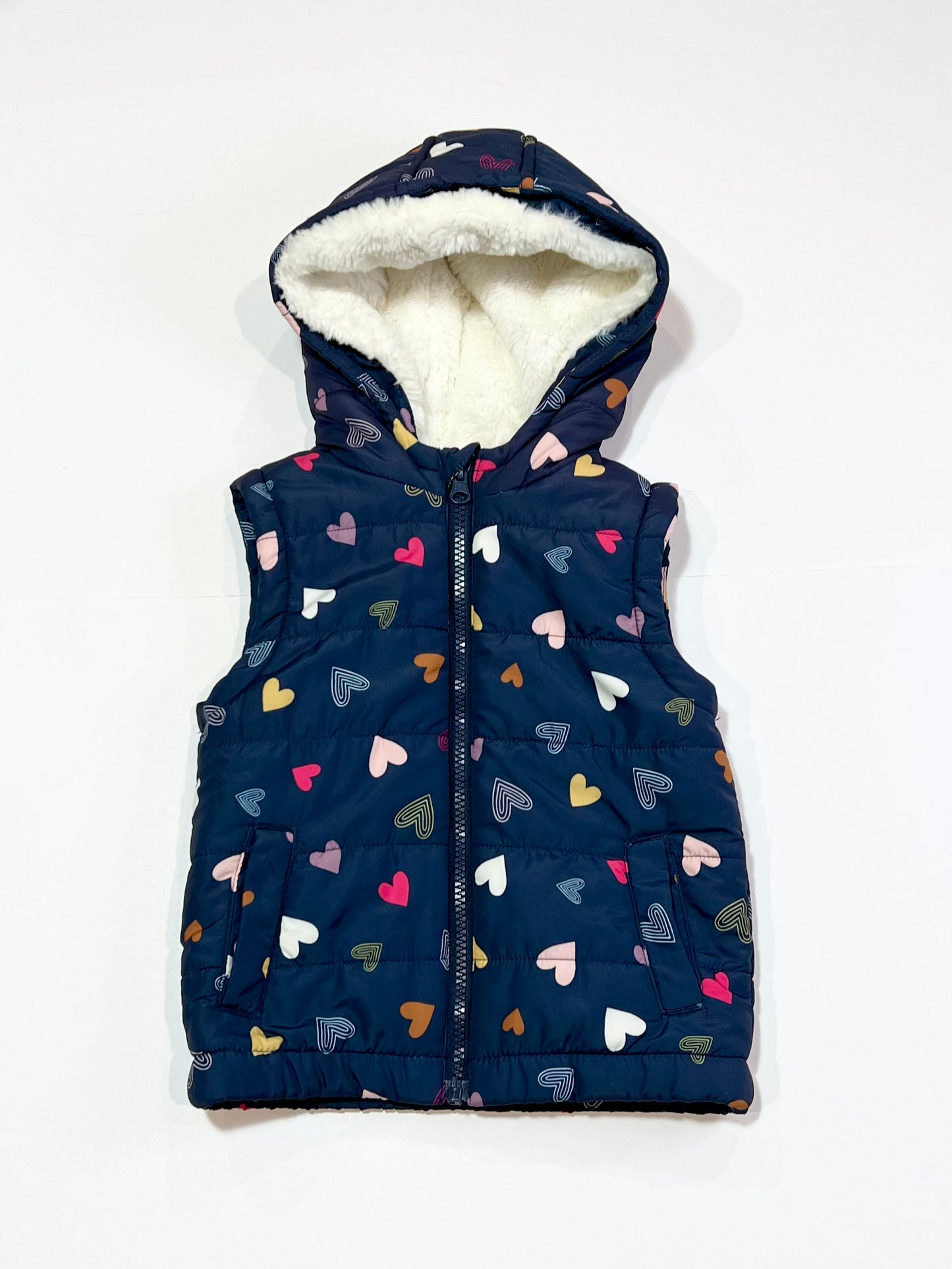 Hearts puffer vest - Size 2