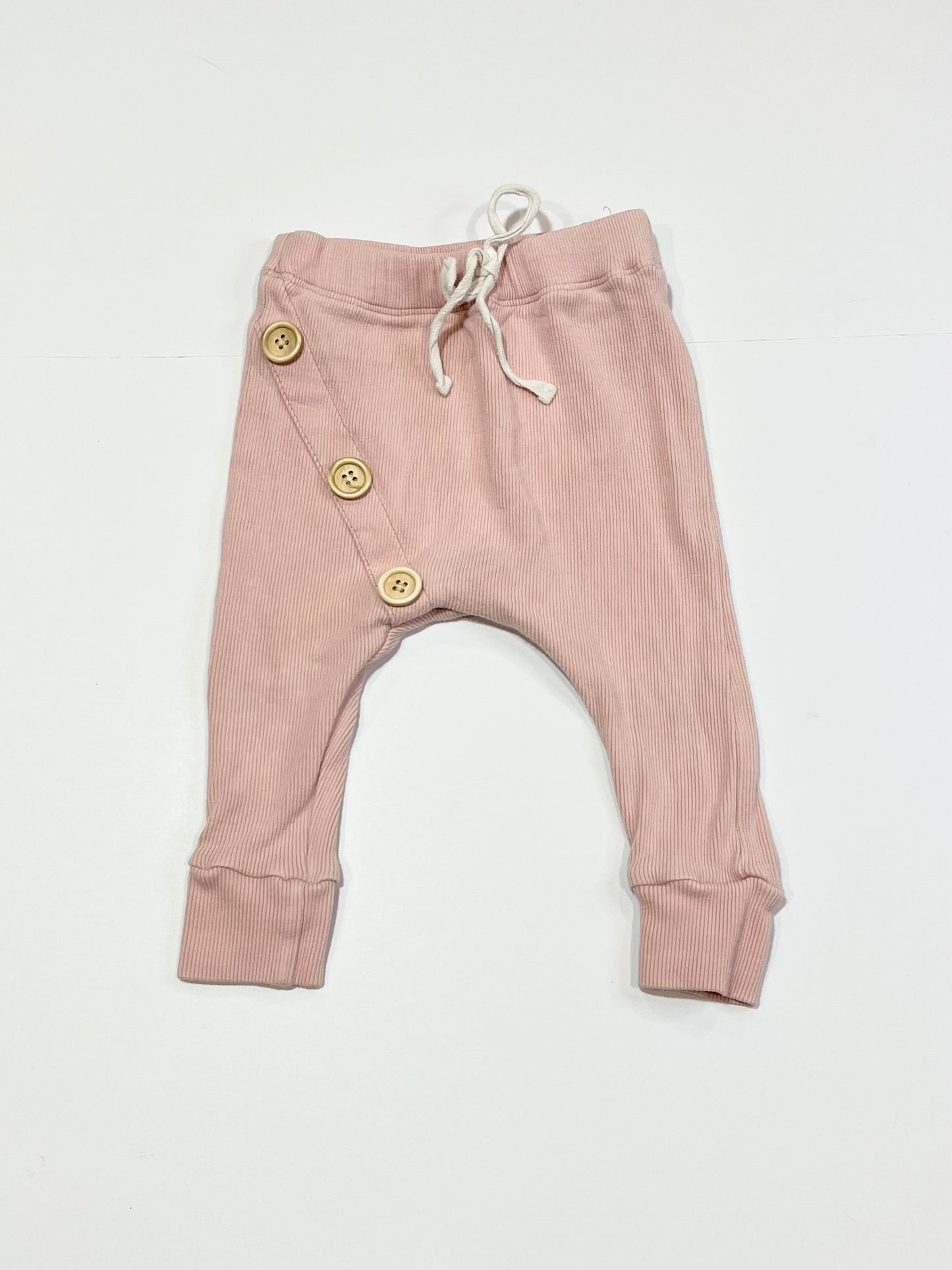 Pink ribbed leggings - Size 0
