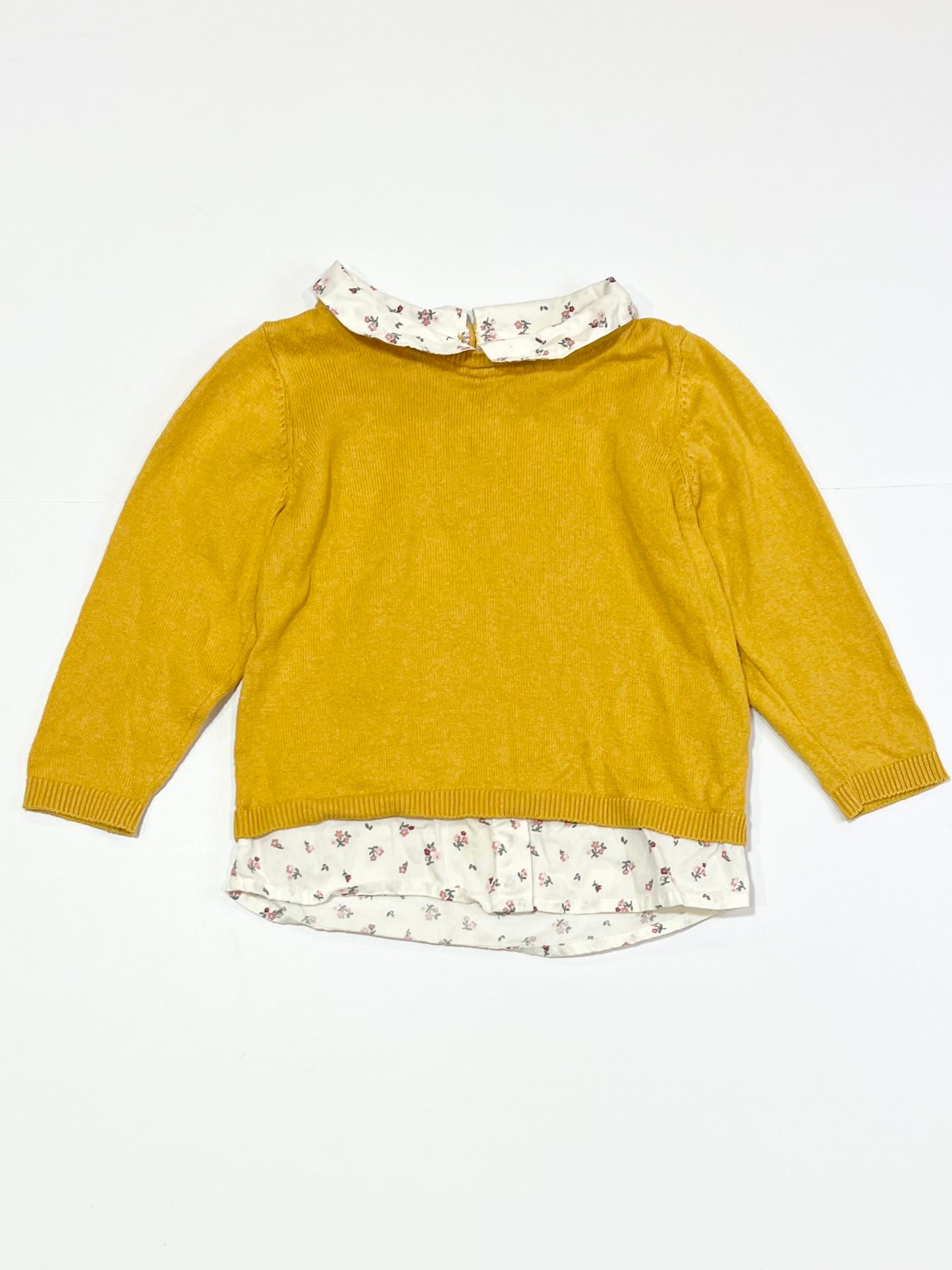 Yellow shirt jumper - Size 9-12 months