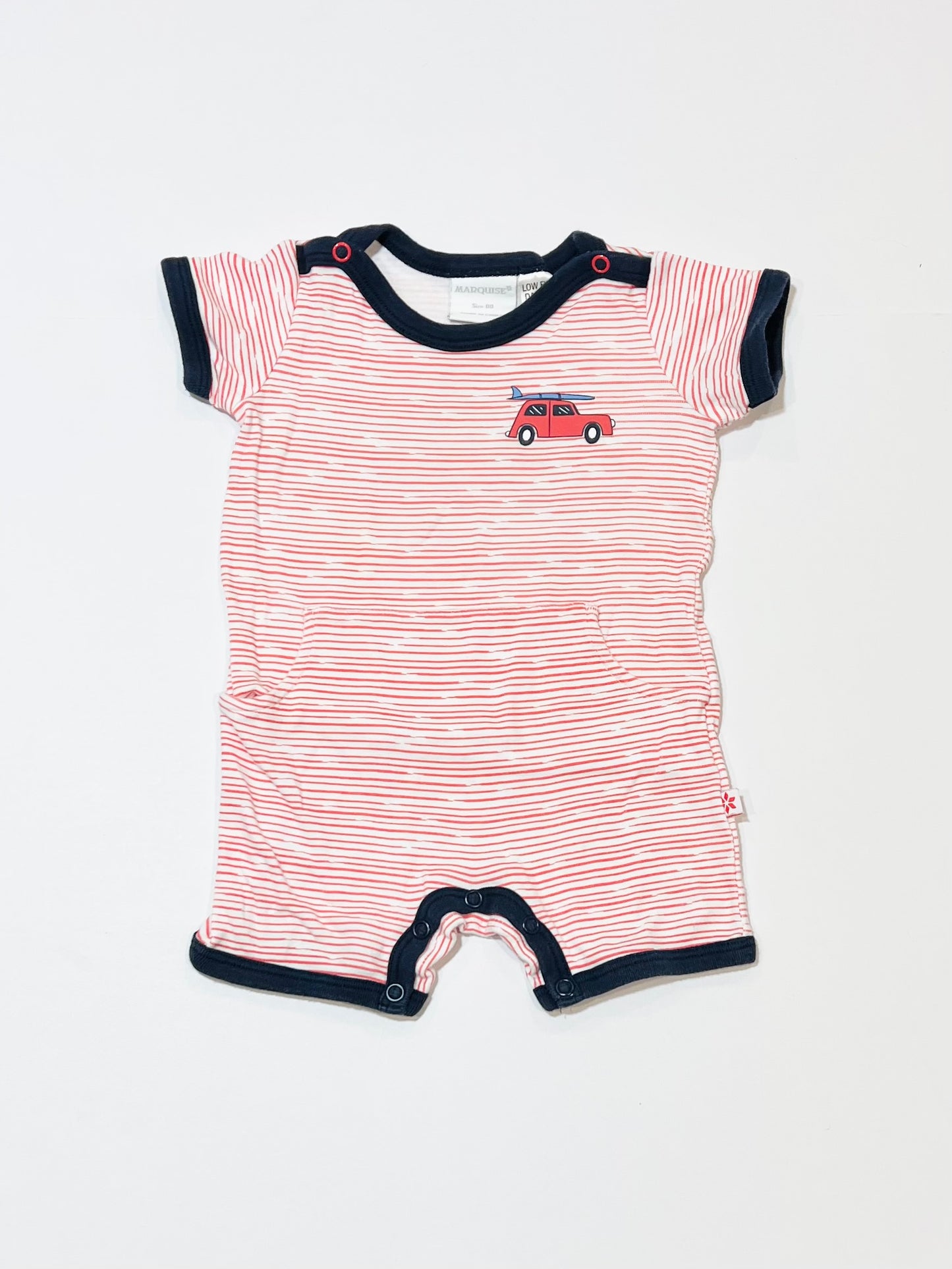 Striped car romper - Size 00