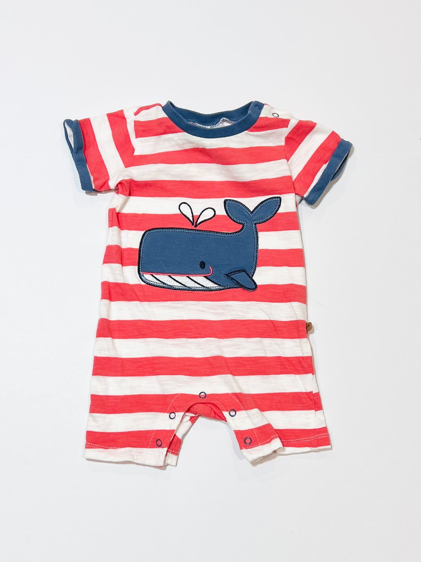 Striped whale romper - Size 00