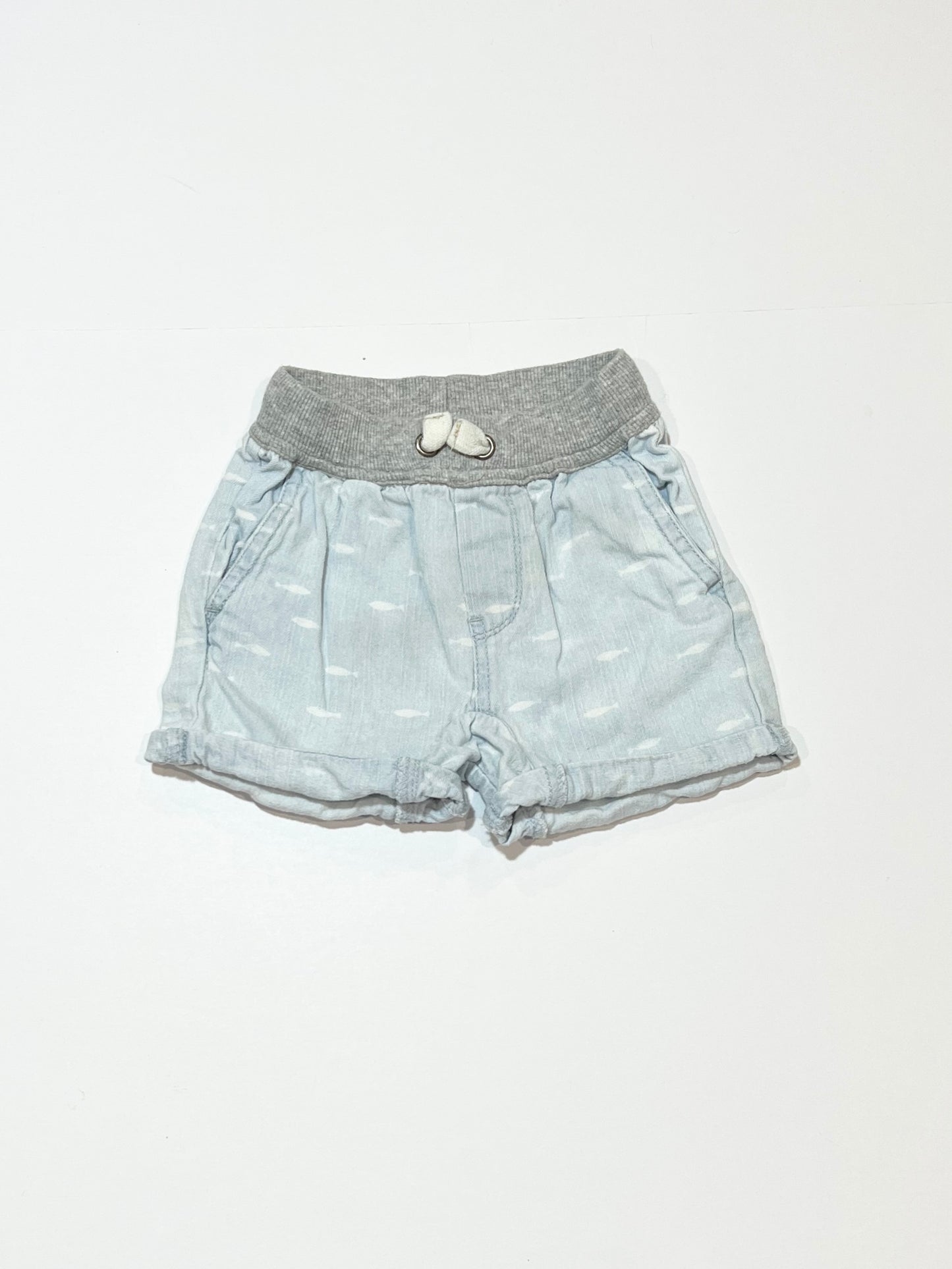 Blue fish shorts - Size 0