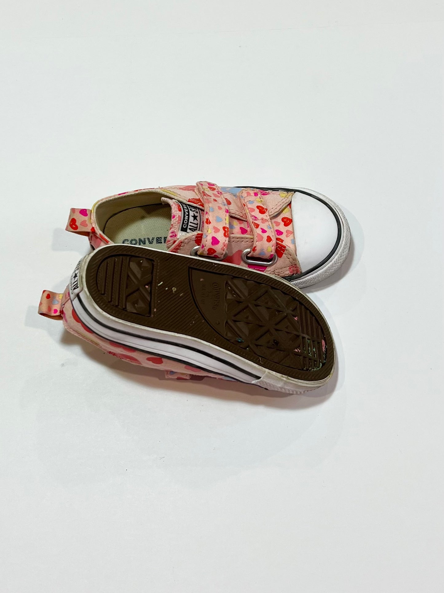 Pink heart Chuck Taylors - Size US8