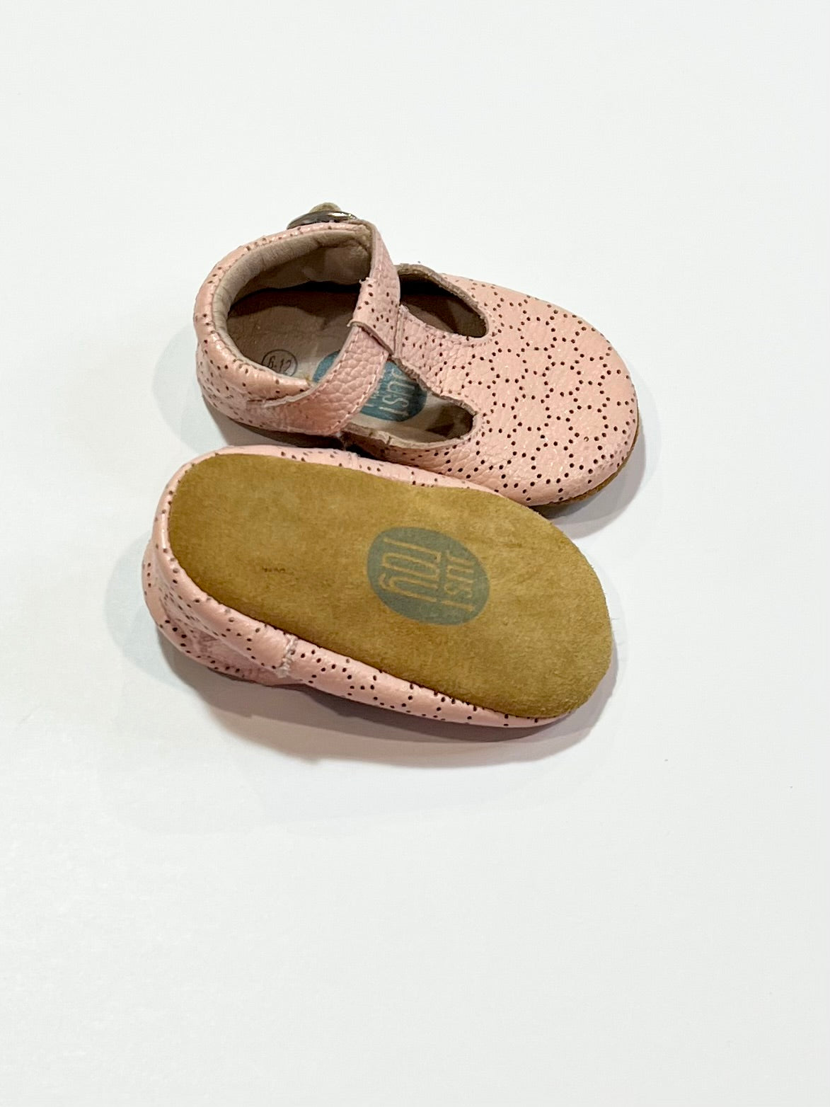Soft leather T-bar shoes - Size 6-12 months