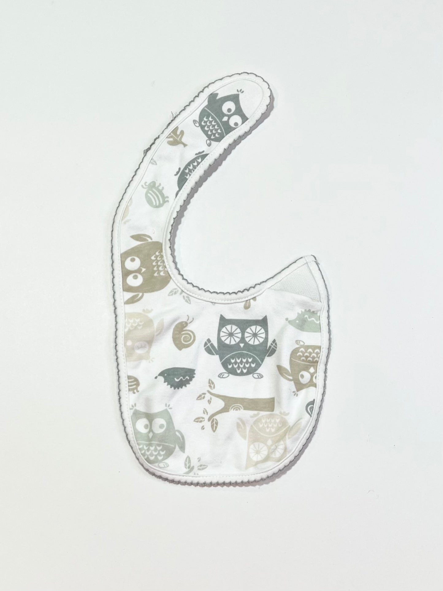 Grey owls bib - One size
