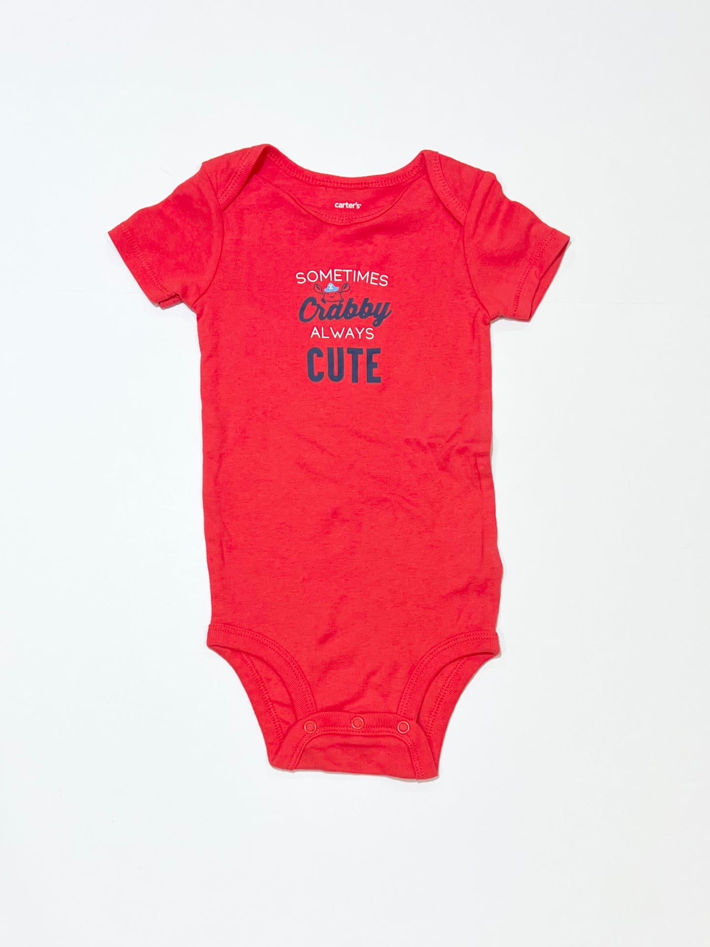 Red crabby bodysuit - Size 9-12 months