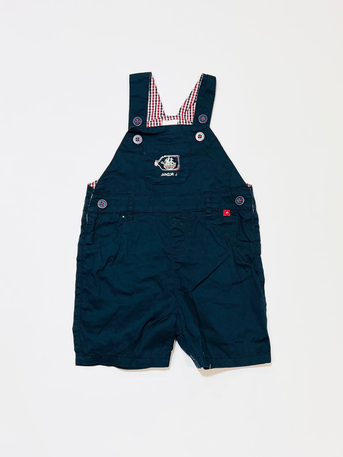 Navy overalls - Size 9-12 months