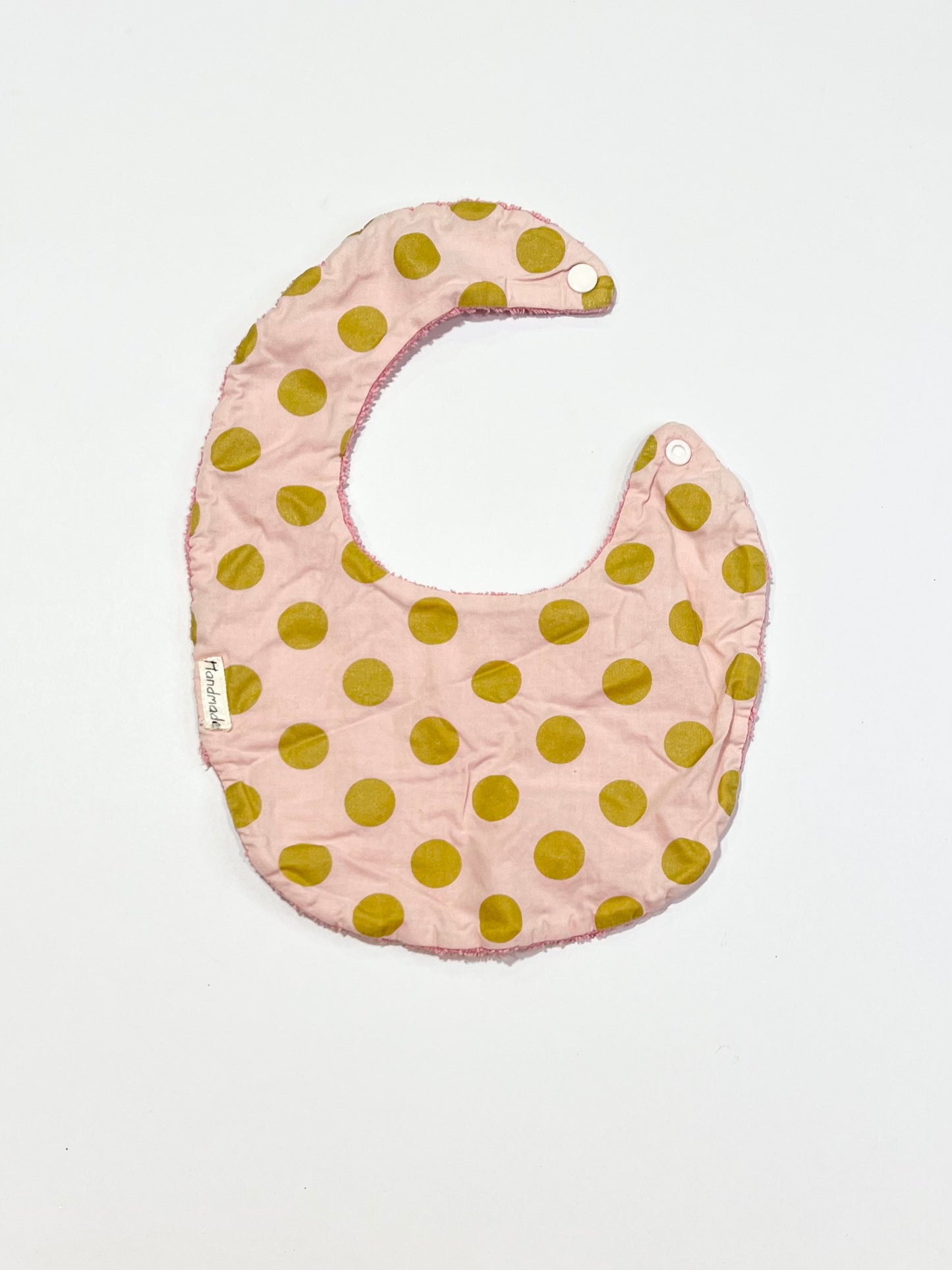 Pink spotty bib - One size
