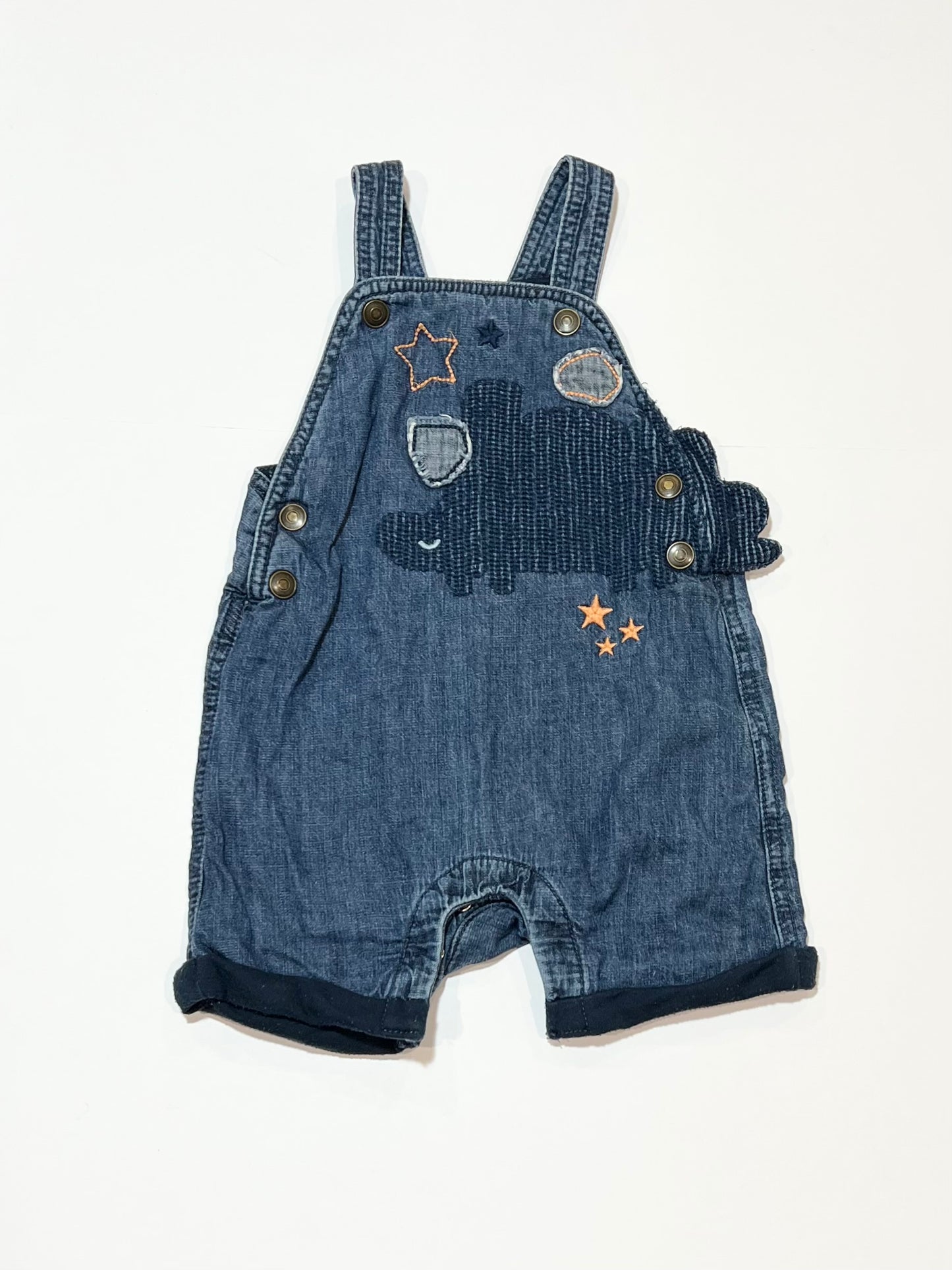 Soft blue overalls - Size 9-12 months
